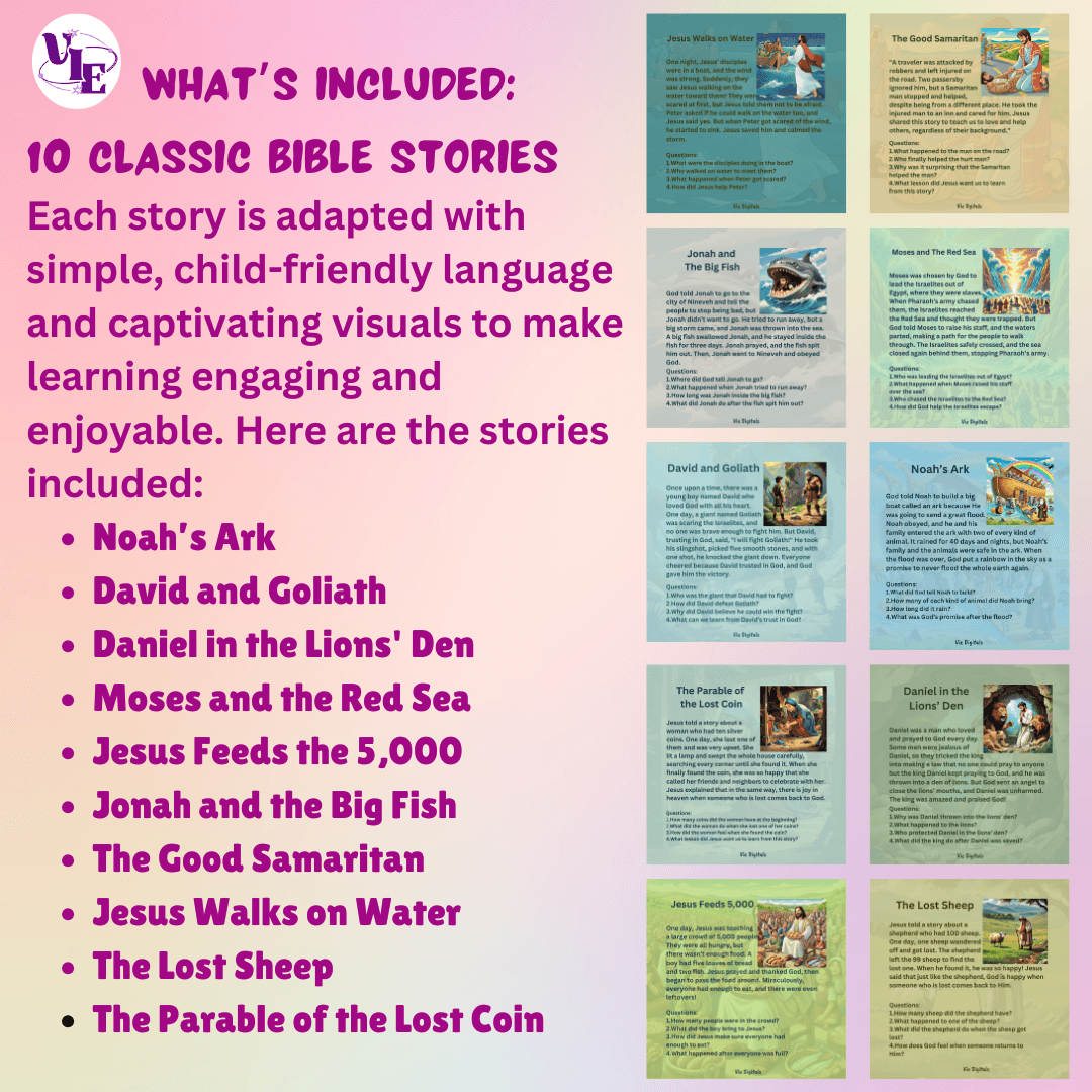 Free Printable Bible Stories For Preschoolers Free Printable Bible Stories For Preschoolers