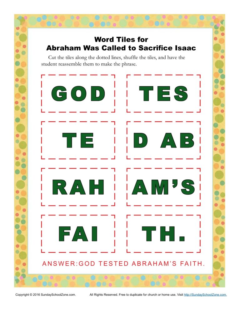 11 Abraham Was Tested Bible Activities Ideas Story Of Abraham 