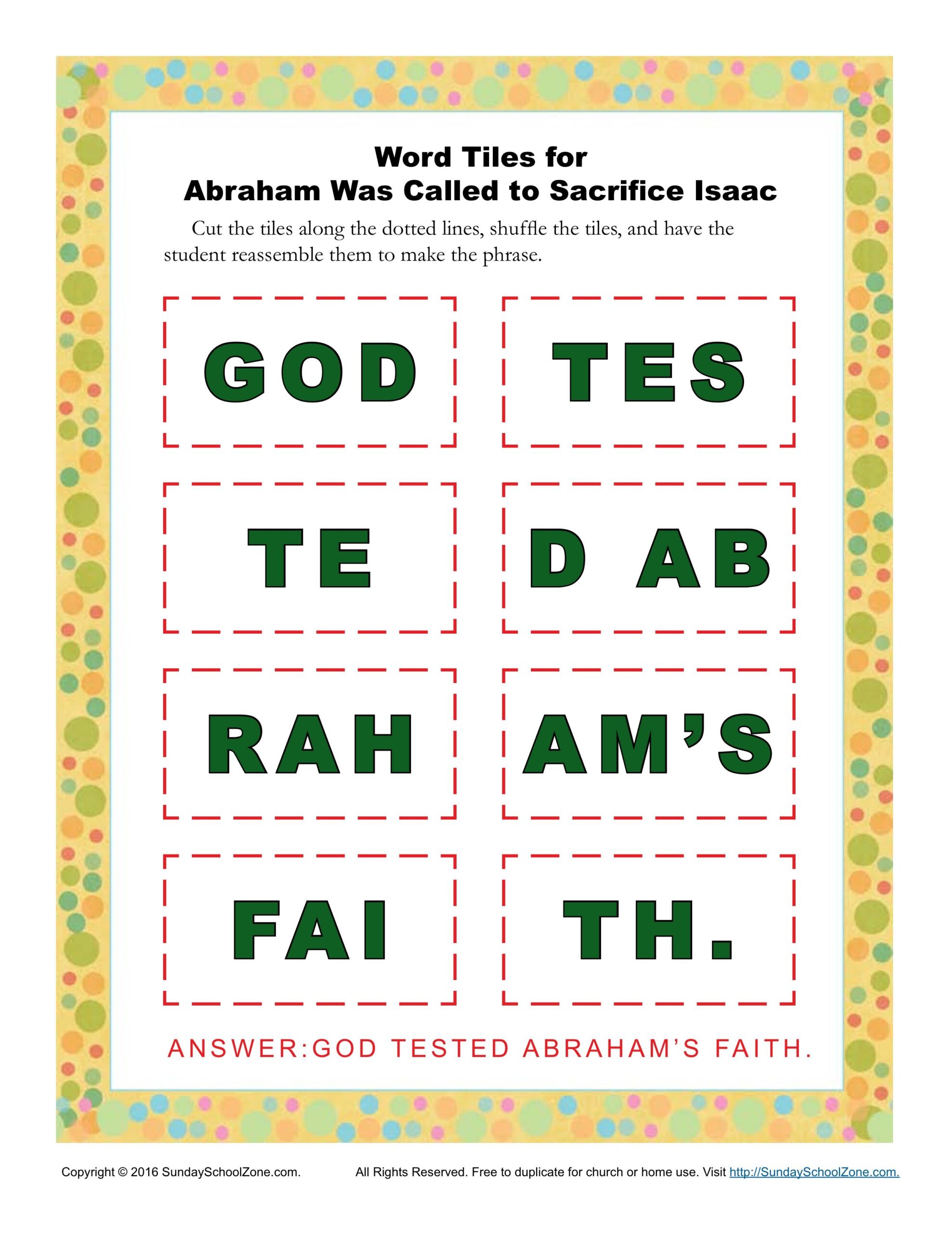 11 Abraham Was Tested Bible Activities Ideas Story Of Abraham 