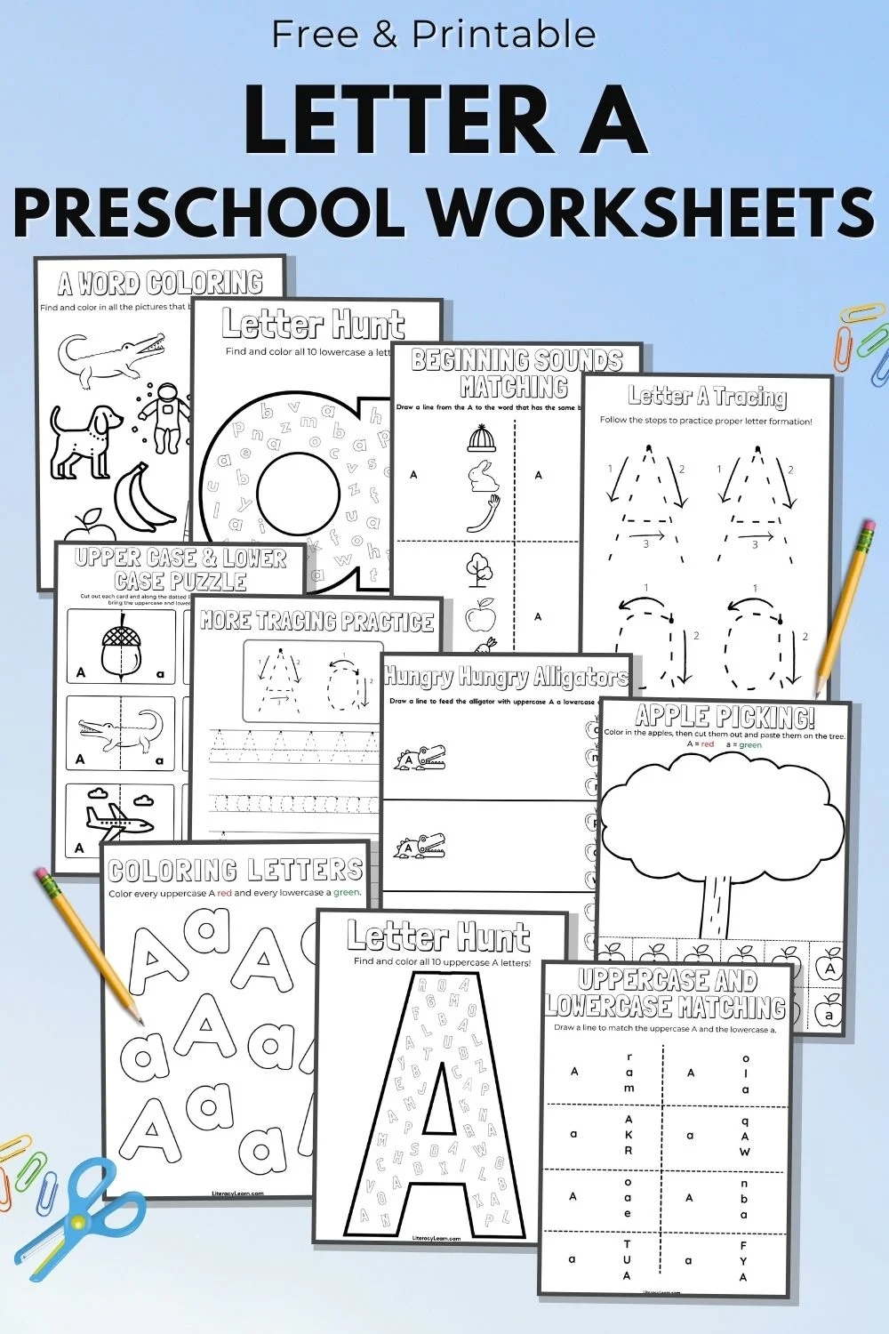 11 Letter A Worksheets For Preschool U0026 K Free Printables 