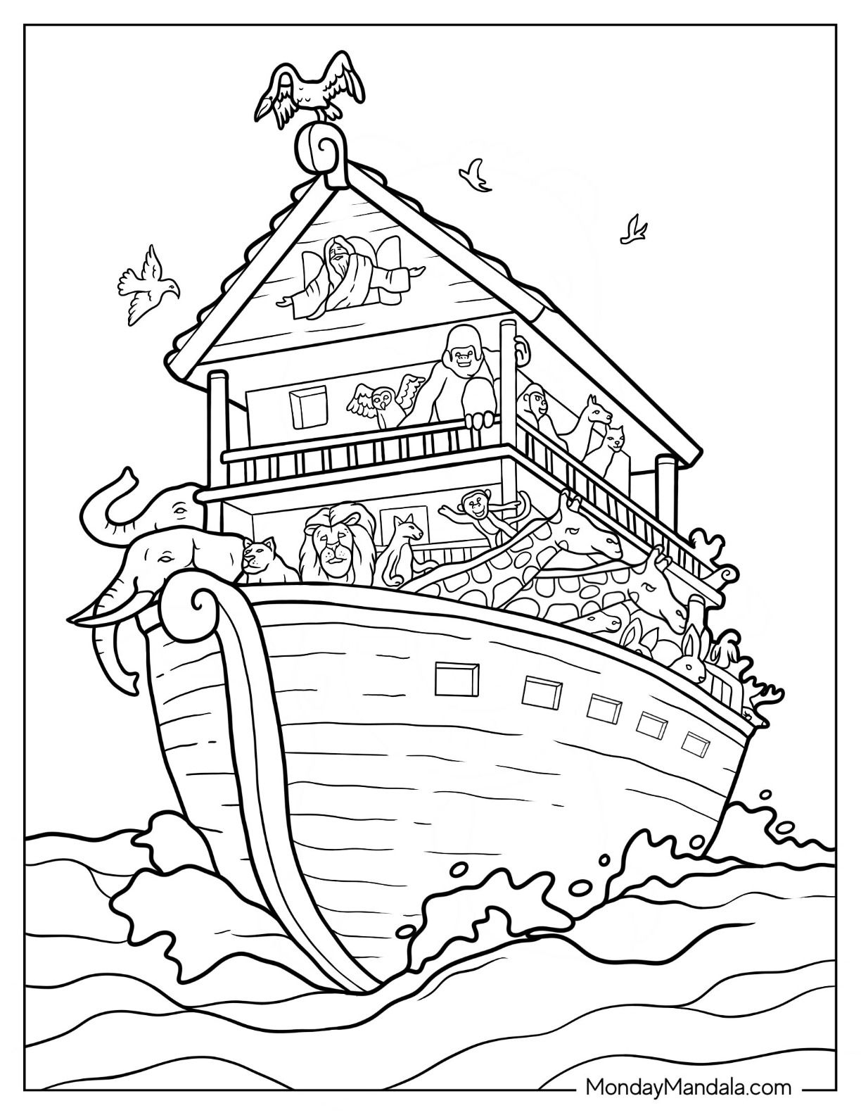 Preschool Noah's Ark Coloring Pages