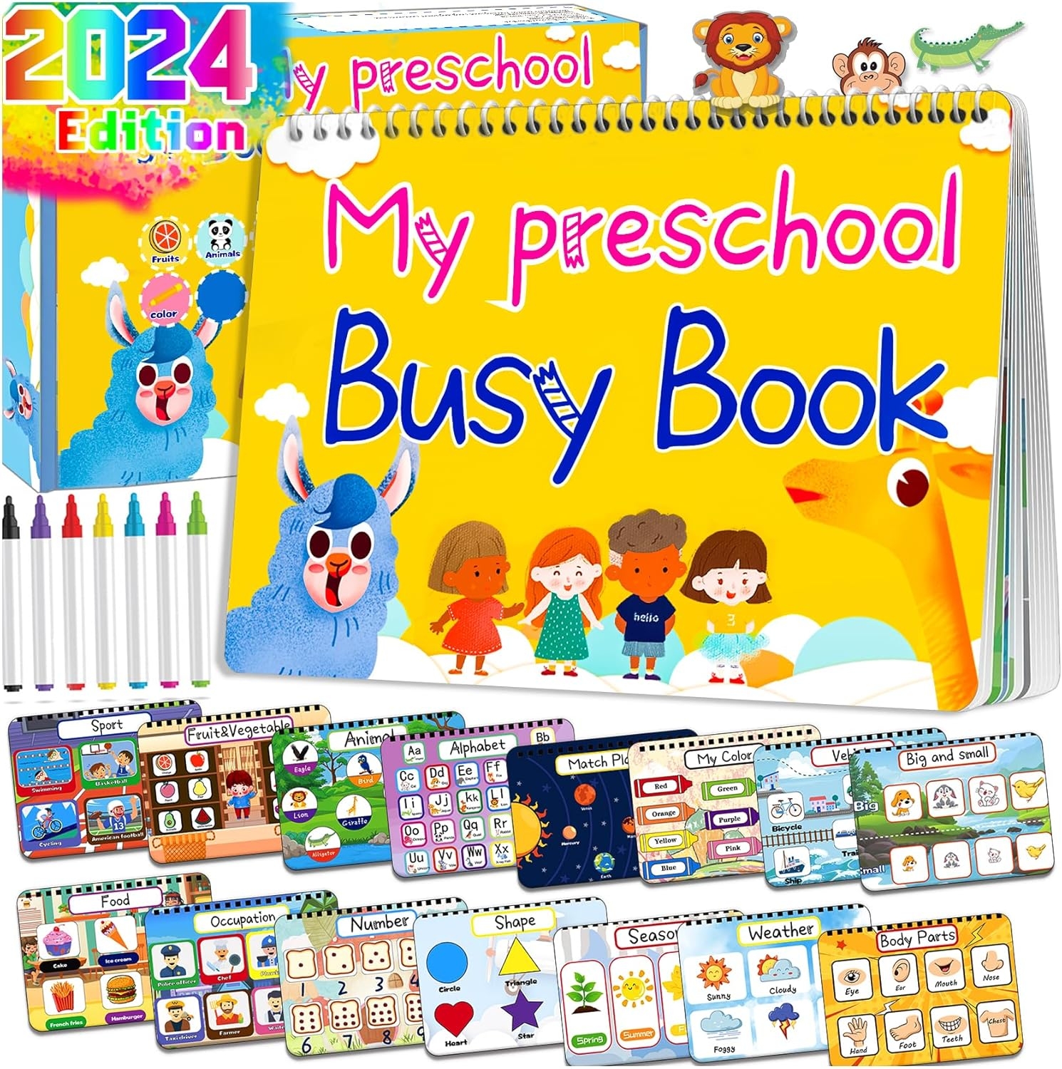 2023 Newest HeyKiddo Toddler Busy Book Preschool Activity Binder For Autism U0026 Special Needs
