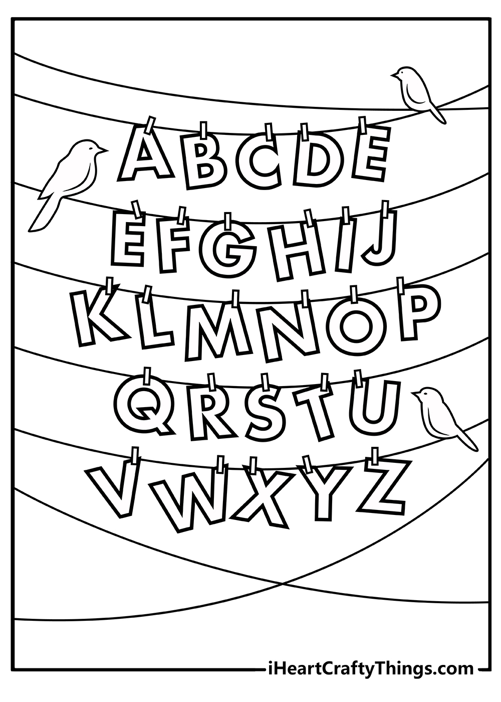 Preschool Alphabet Coloring Sheets