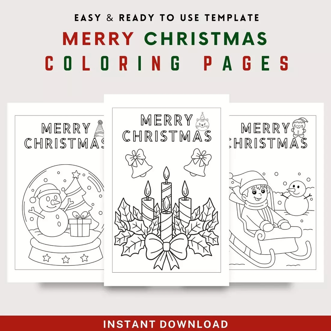 250 Pages Christmas Coloring Pages Printable For Kids Christmas Coloring Pages Preschool Printable Home school Printable For Kids