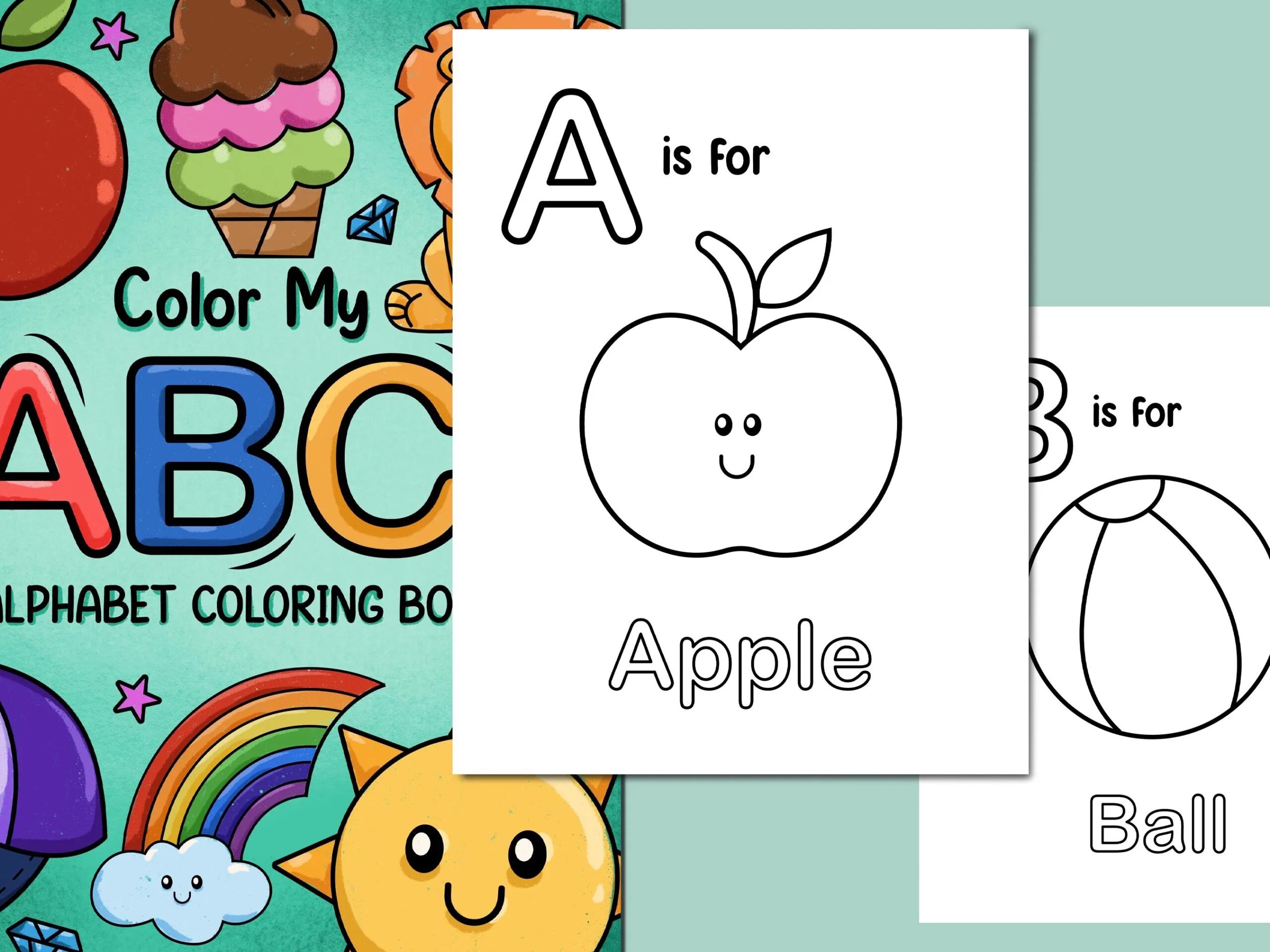 28 Pages Alphabet Coloring Sheets ABC Coloring Pages Alphabet Letter Coloring Activity Printable Etsy
