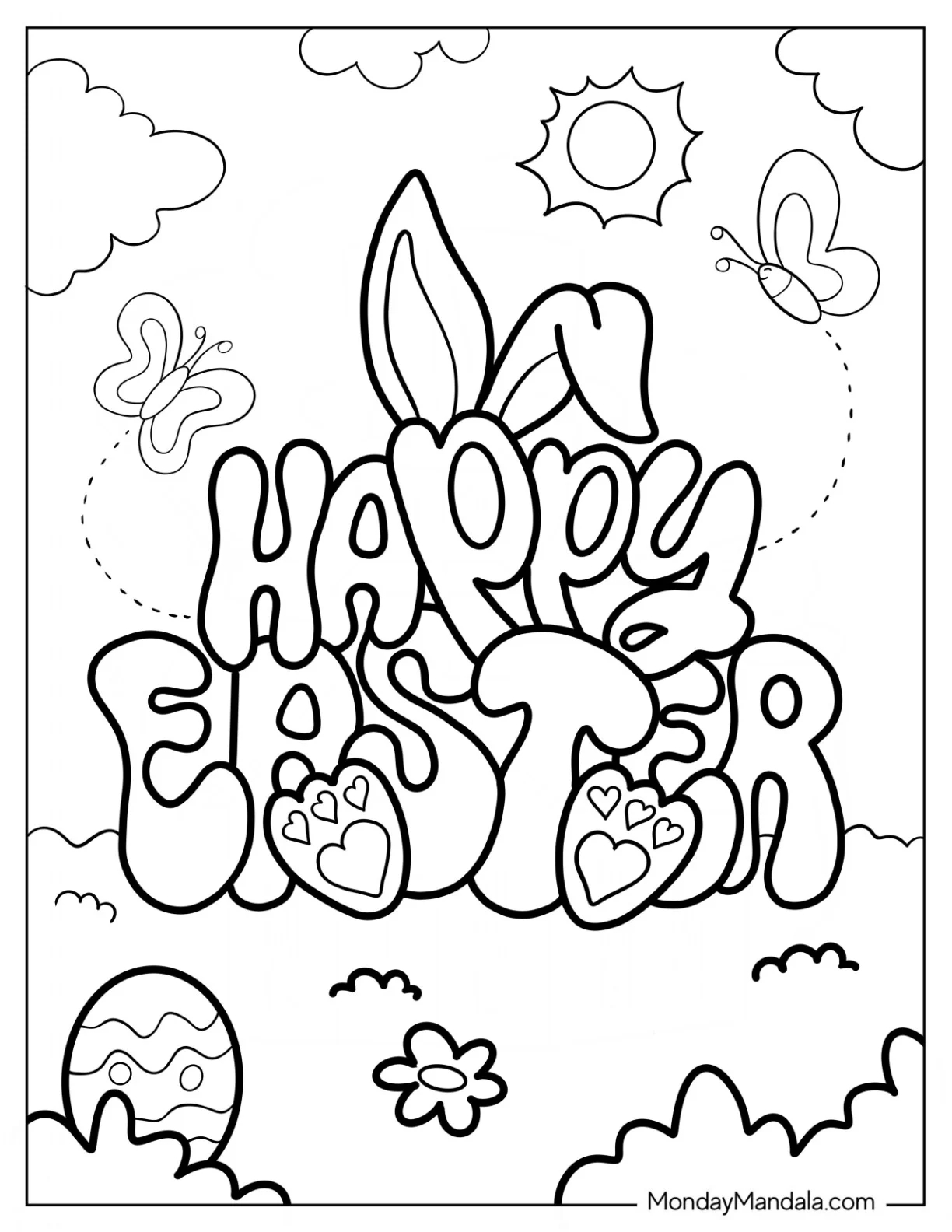 Easter Preschool Coloring Pages