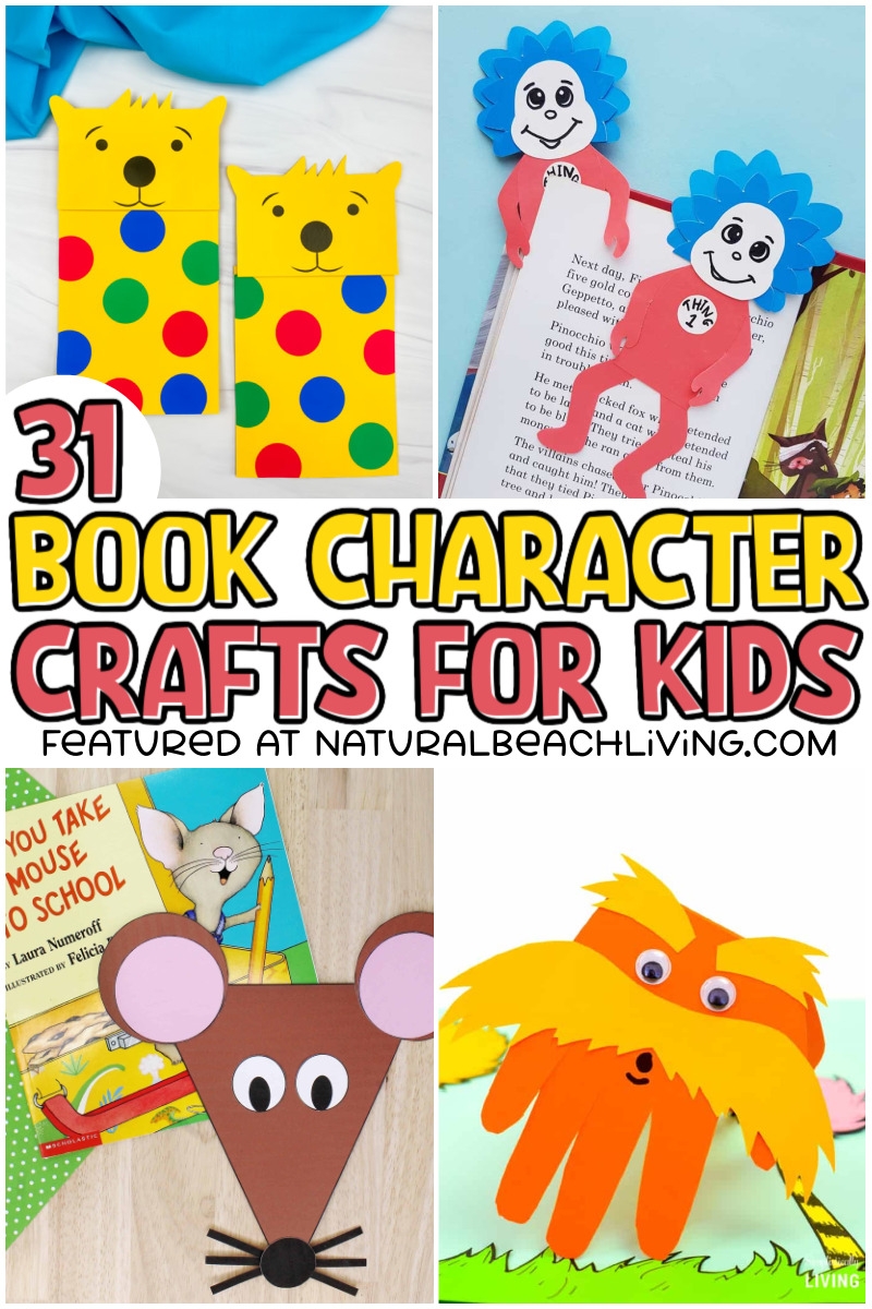 31 Book Character Crafts Fun Story Book Craft Ideas Kids Love Natural Beach Living
