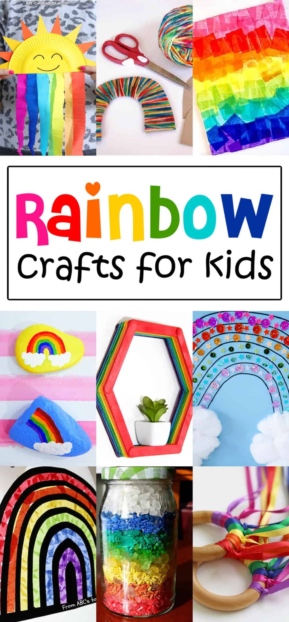 50 Rainbow Crafts For Kids Made With HAPPY