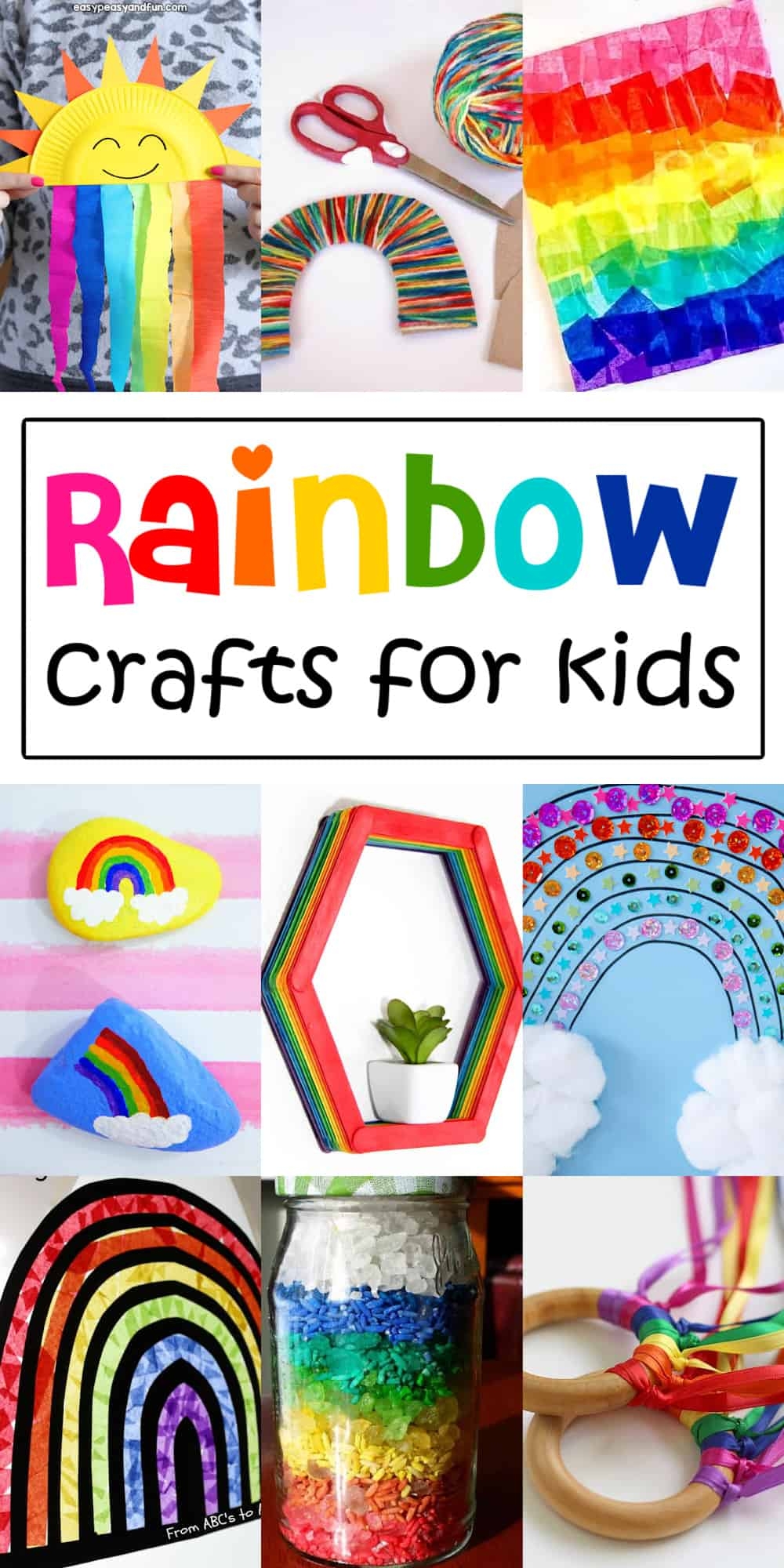 50 Rainbow Crafts For Kids Made With HAPPY
