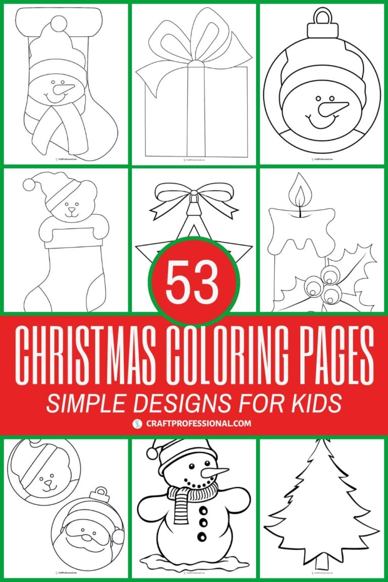53 Christmas Coloring Pages For Kids FREE