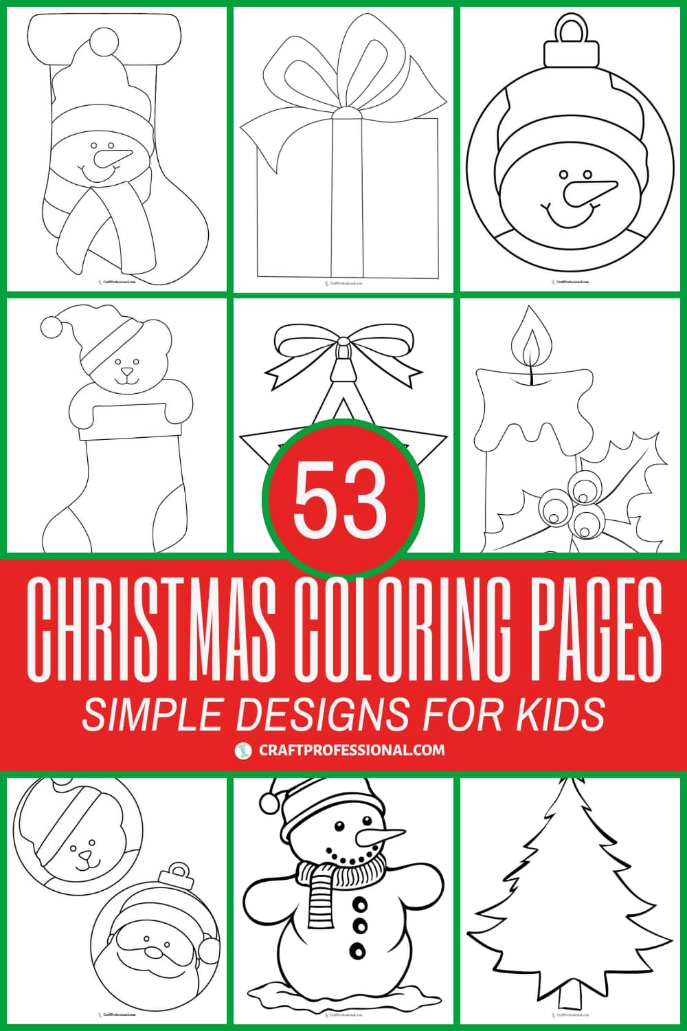 53 Christmas Coloring Pages For Kids FREE