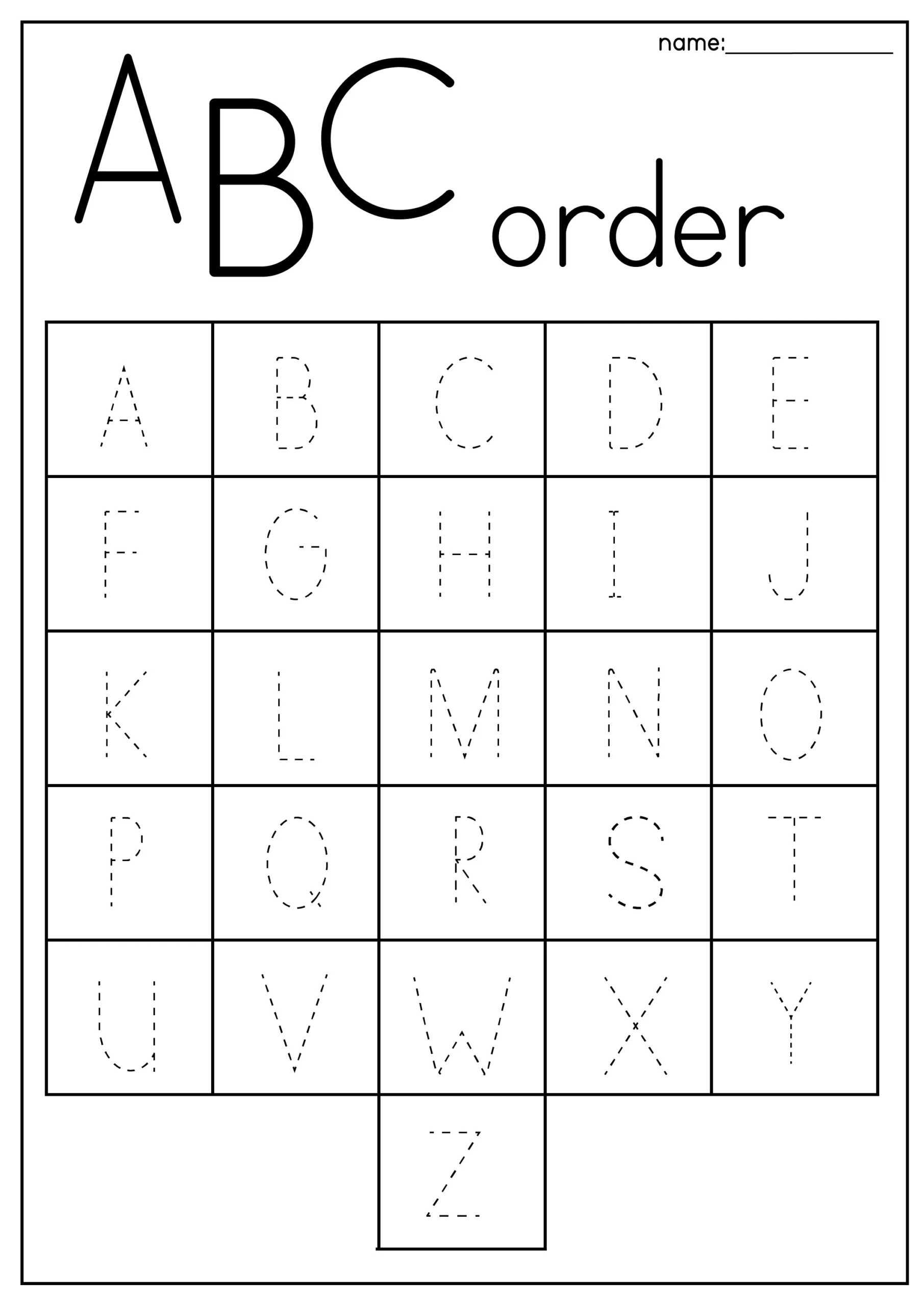 6 Printable ABC Order Work Mats worksheets Preschool kindergarten 6 Printable ABC Order Work Mats worksheets Preschool kindergarten