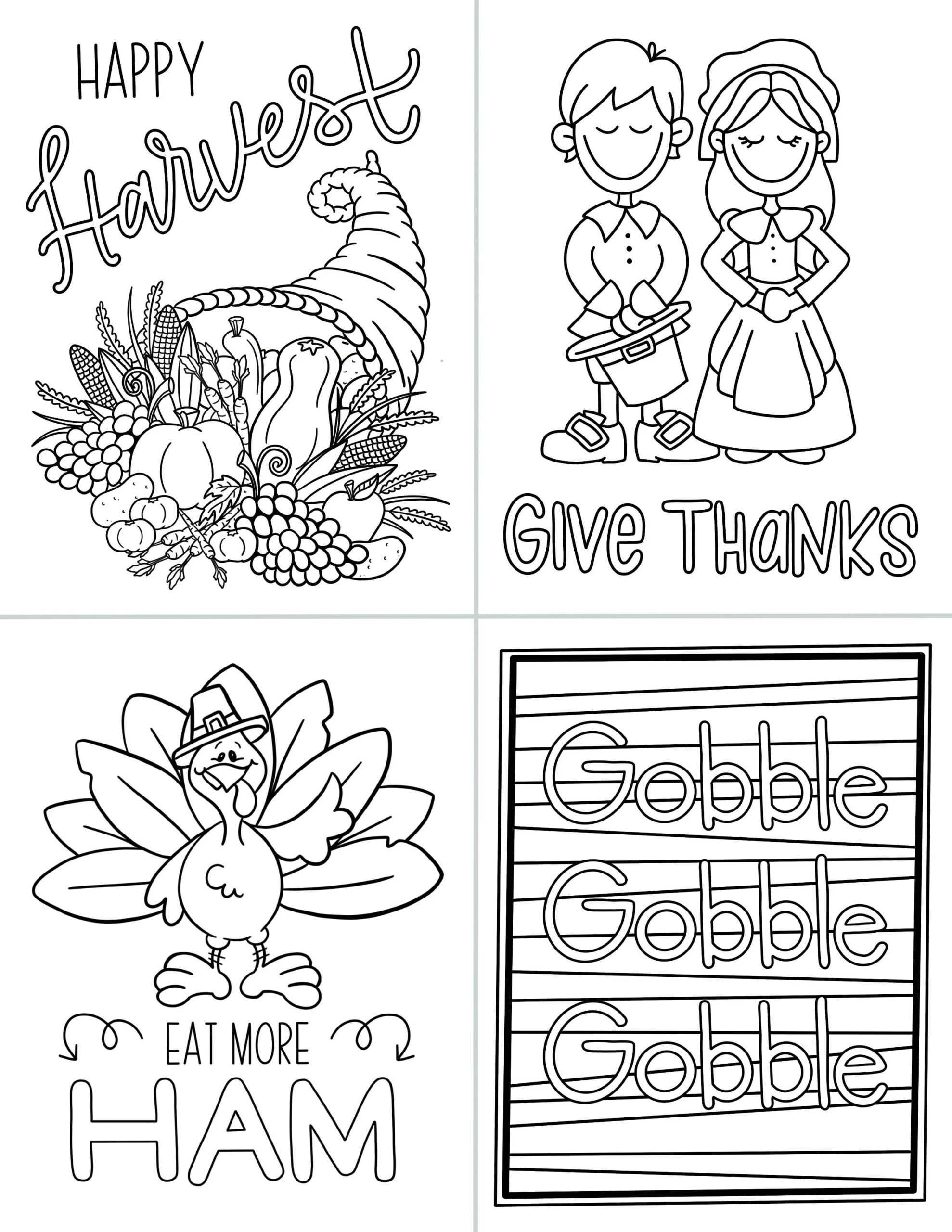 8 5x11 Thanksgiving Coloring Pages set Of 14 Etsy 8 5x11 Thanksgiving Coloring Pages set Of 14 Etsy