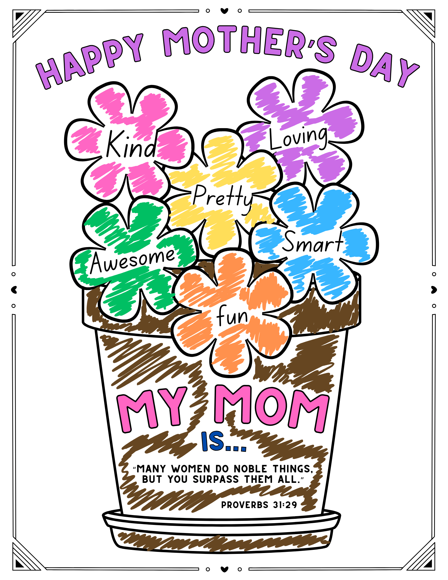 A Simple Mother s Day Bible Verse Craft For Kids Printable A Simple Mother s Day Bible Verse Craft For Kids Printable