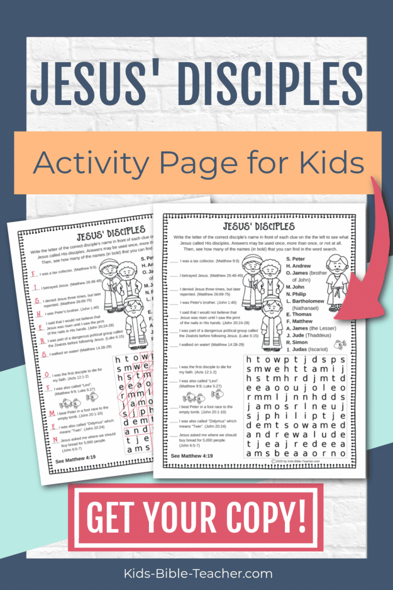 Activity Pages Kids Bible Teacher
