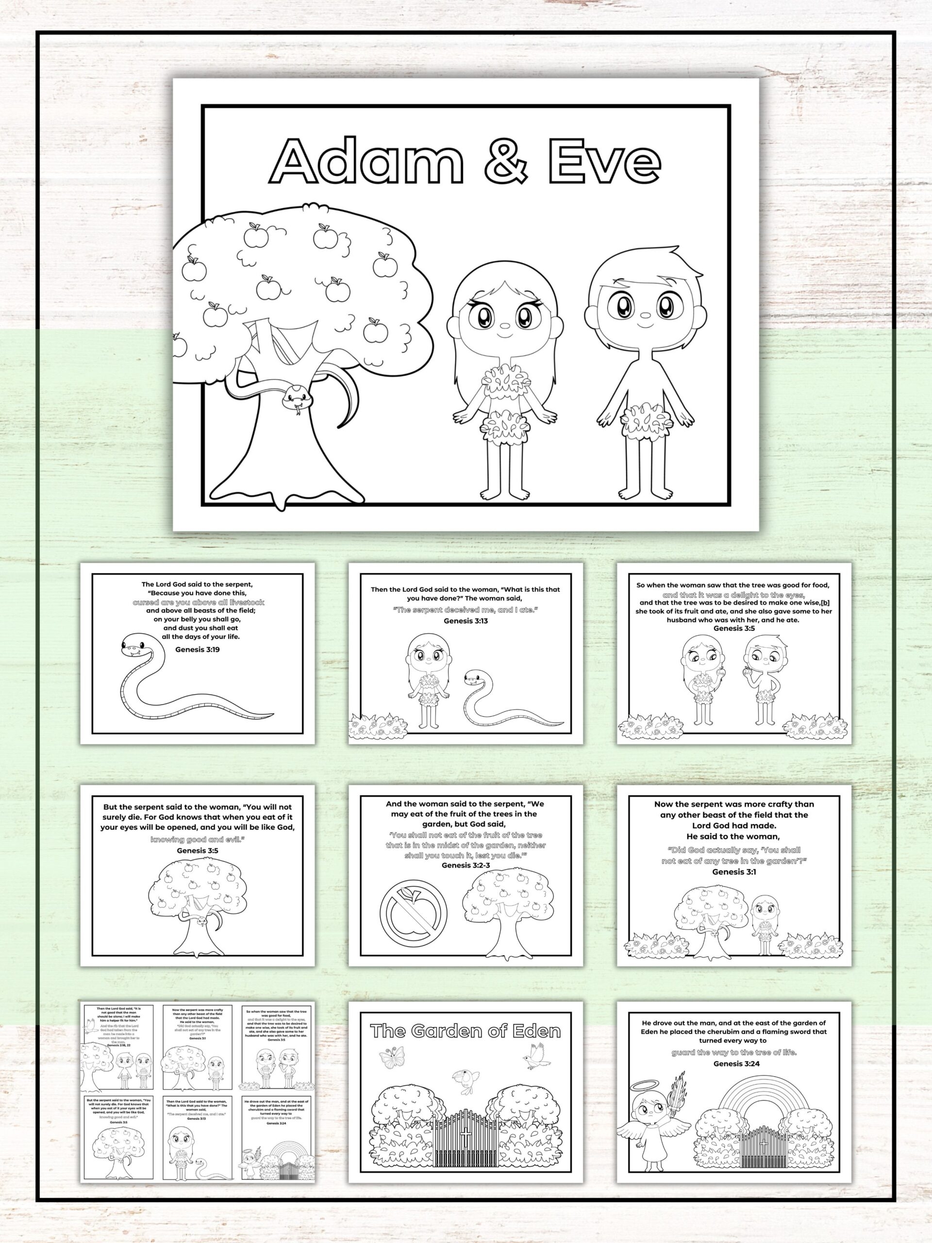 Adam And Eve Coloring Pages Healing Home