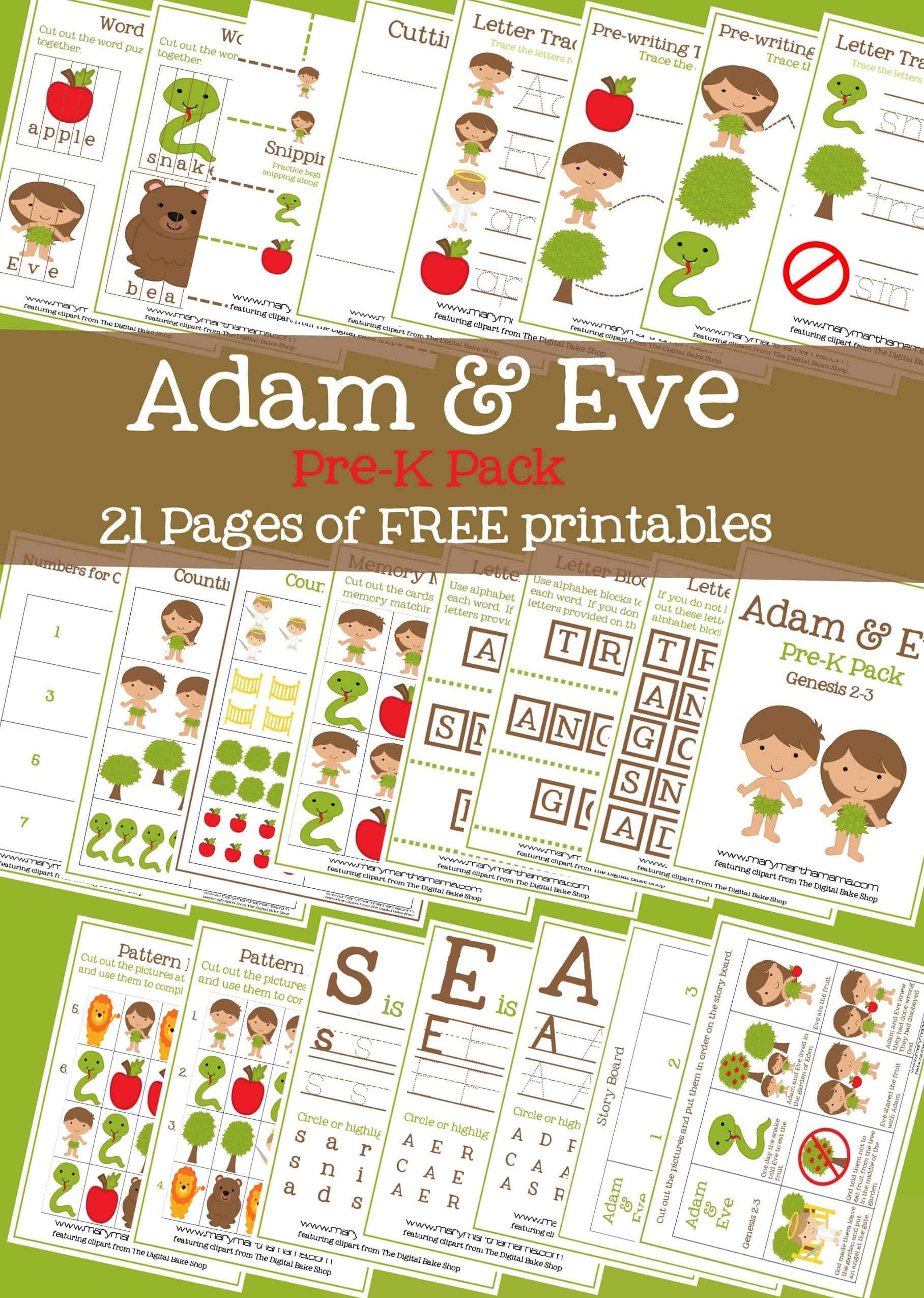 Adam And Eve Story For Kids Free Printable Activities Mary Martha Mama