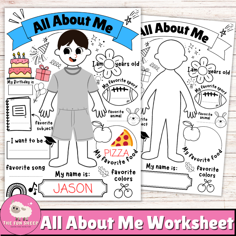 All About Me Coloring Sheets For Preschool