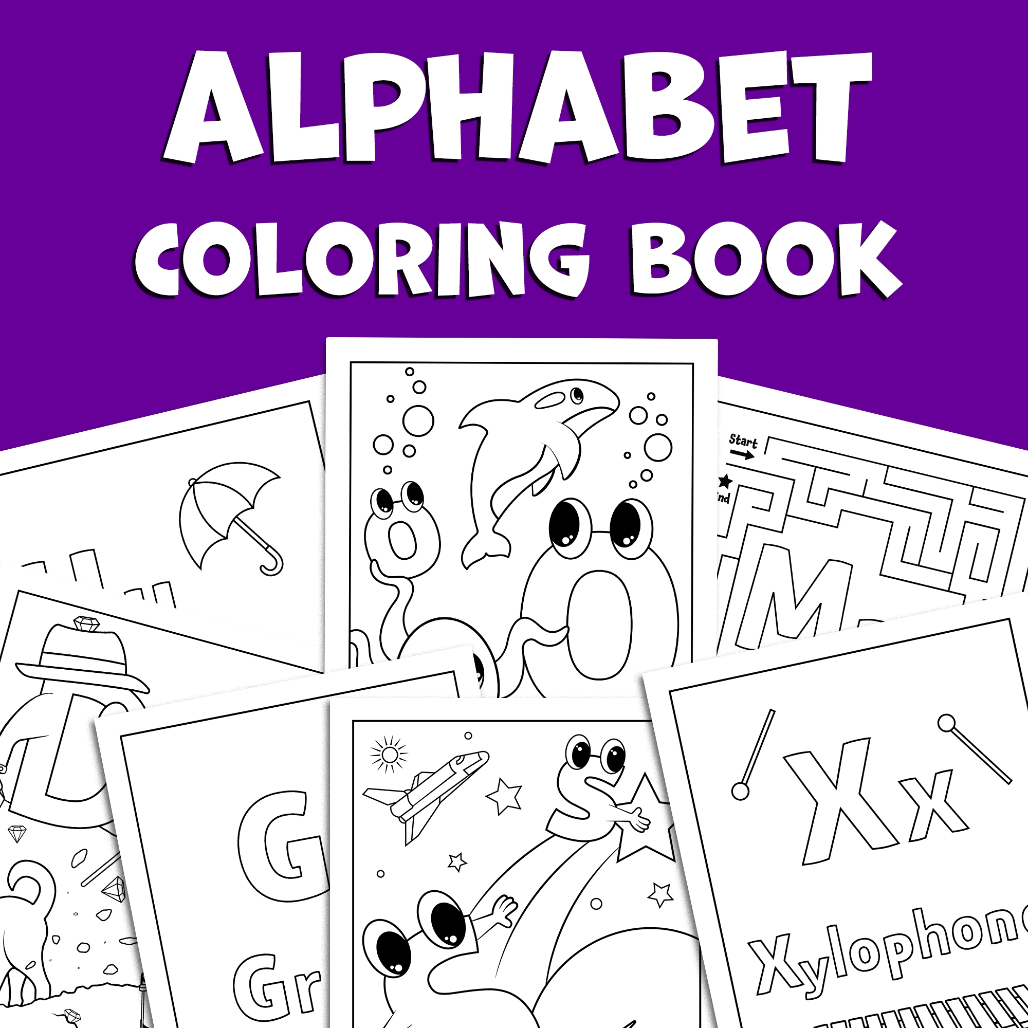 Alphabet Coloring Book ABC Coloring Pages Made By Teachers