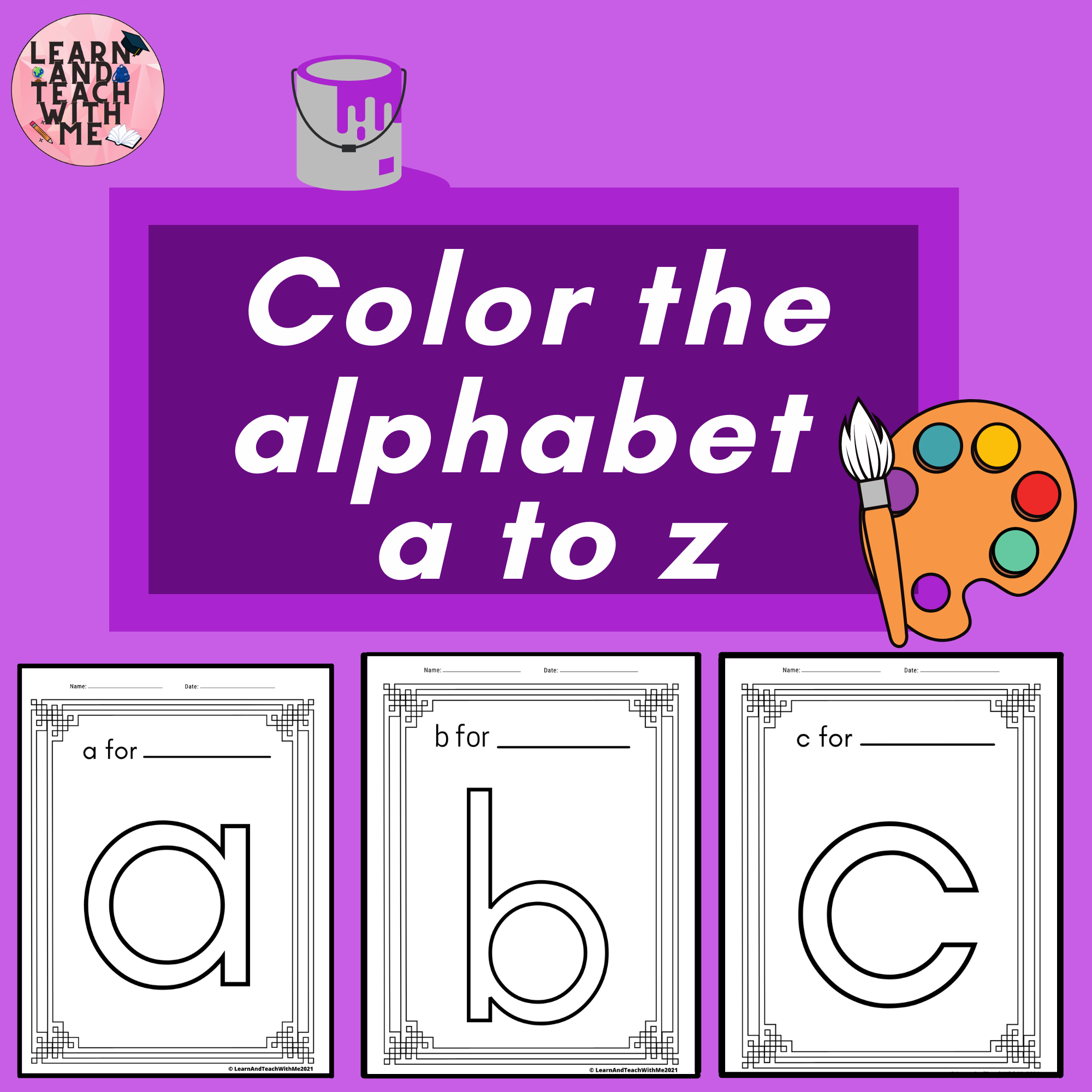 Alphabet Coloring Pages Lowercase Letters Worksheets Made By Teachers