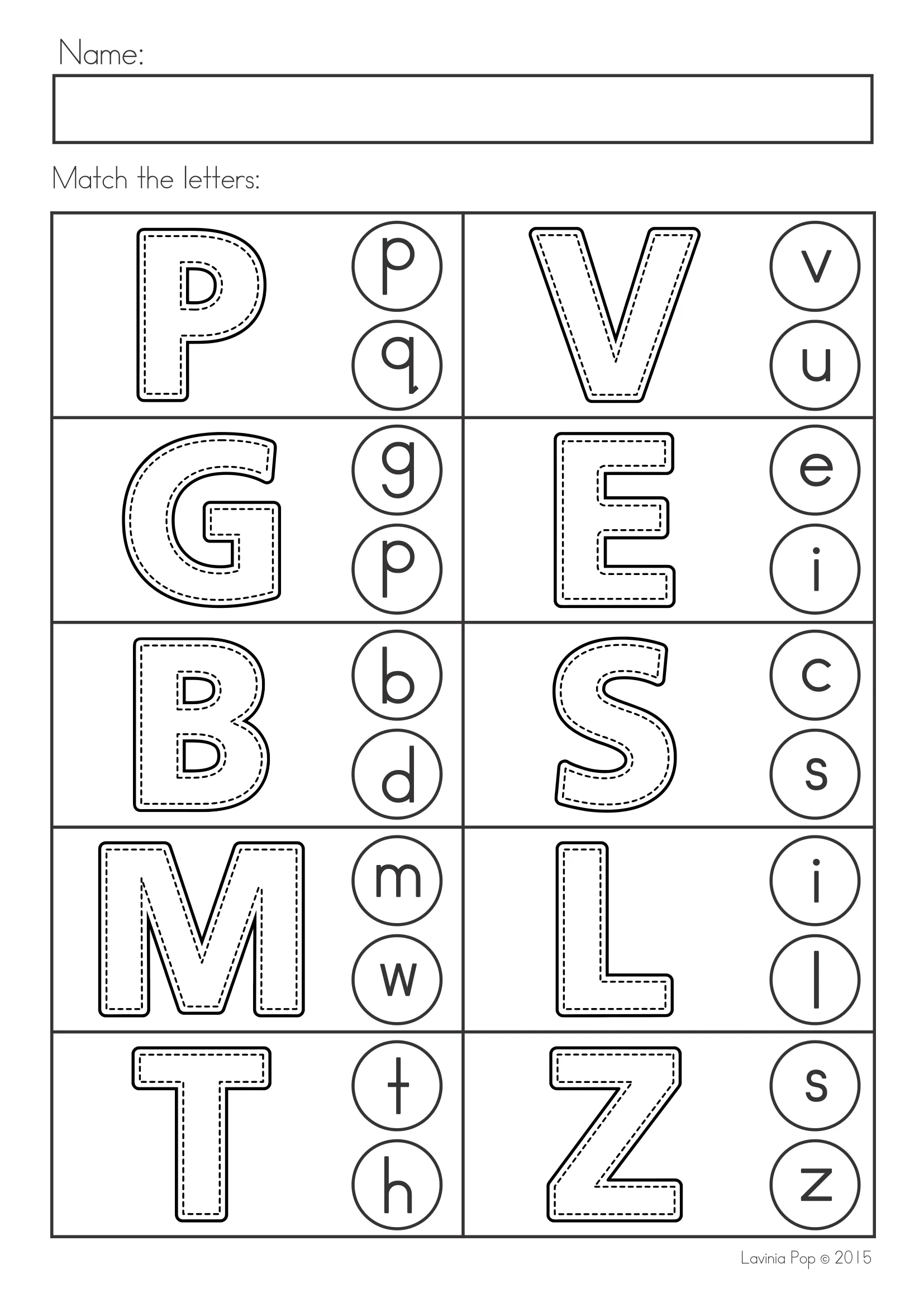 Alphabet Review Worksheets For Preschool And Kindergarten
