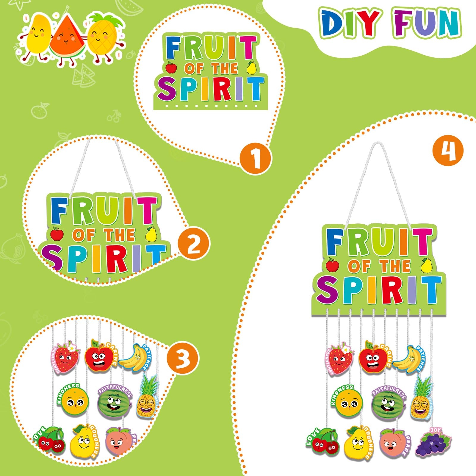 Amazon Dunzoom 24 Sets Fruit Of The Spirit Mobile Craft Kit For Kids Religious Bible Sunday School Crafts DIY Christian Fruit Of The Spirit Craft For Kids Toddler Home Activities Toys Amazon Dunzoom 24 Sets Fruit Of The Spirit Mobile Craft Kit For Kids Religious Bible Sunday School Crafts DIY Christian Fruit Of The Spirit Craft For Kids Toddler Home Activities Toys