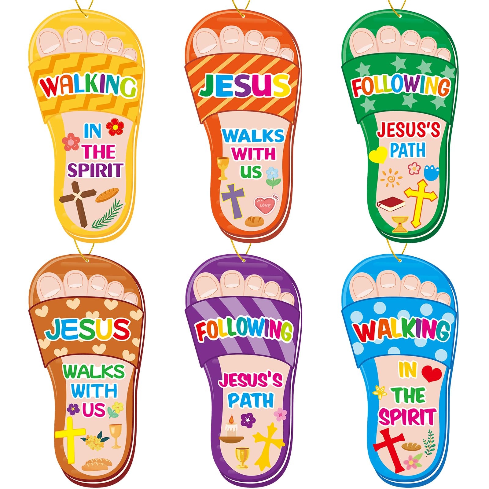 Amazon Fancy Land Jesus Walks With Us Sandal Craft Kit 