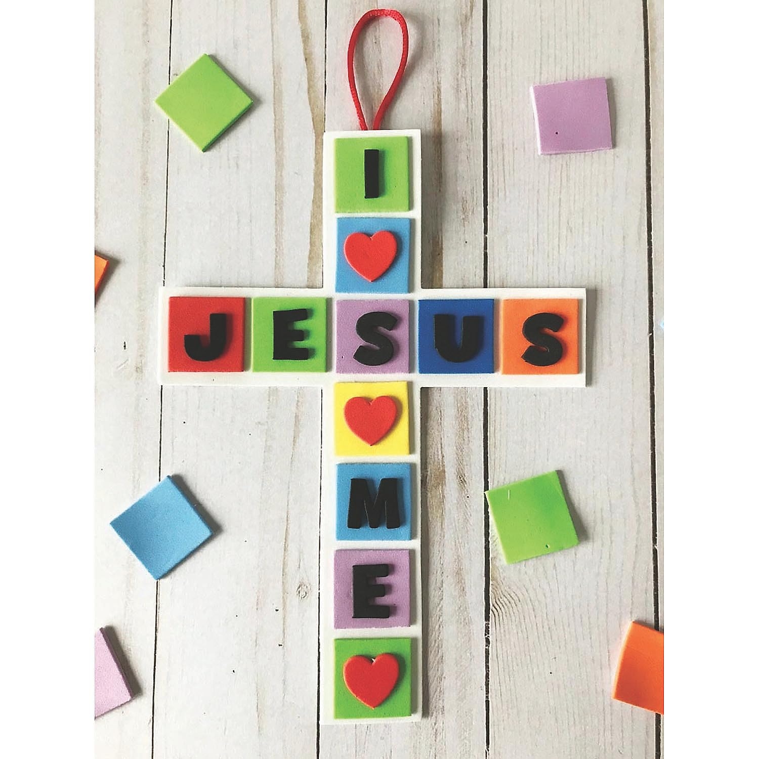 Amazon Fun Express I Love You Jesus Jesus Loves Me Cross Crafts For Kids And Fun Home Activities VBS Vacation Bible School Supplies Decor Makes 12 Toys U0026 Games