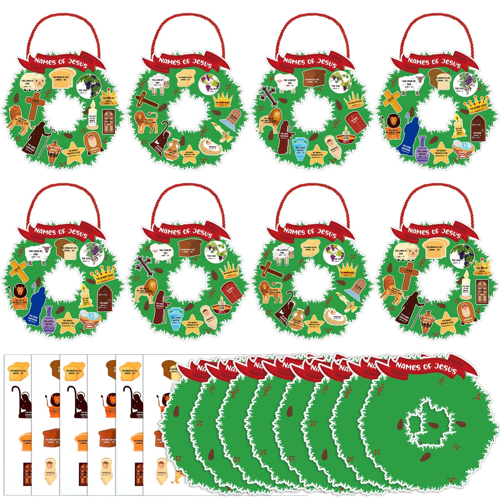 Amazon Geetery 24 Pack Sunday School Religious Crafts For Kids Names Of Jesus Wreath Craft Kit DIY Hanging Christmas Ornament Craft Kit Christmas Crafts For Kids Paper Craft Kits Fun Home Activities Amazon Geetery 24 Pack Sunday School Religious Crafts For Kids Names Of Jesus Wreath Craft Kit DIY Hanging Christmas Ornament Craft Kit Christmas Crafts For Kids Paper Craft Kits Fun Home Activities
