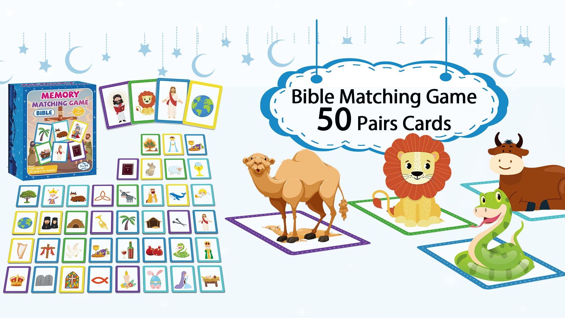 Printable Preschool Memory Match Game Bible