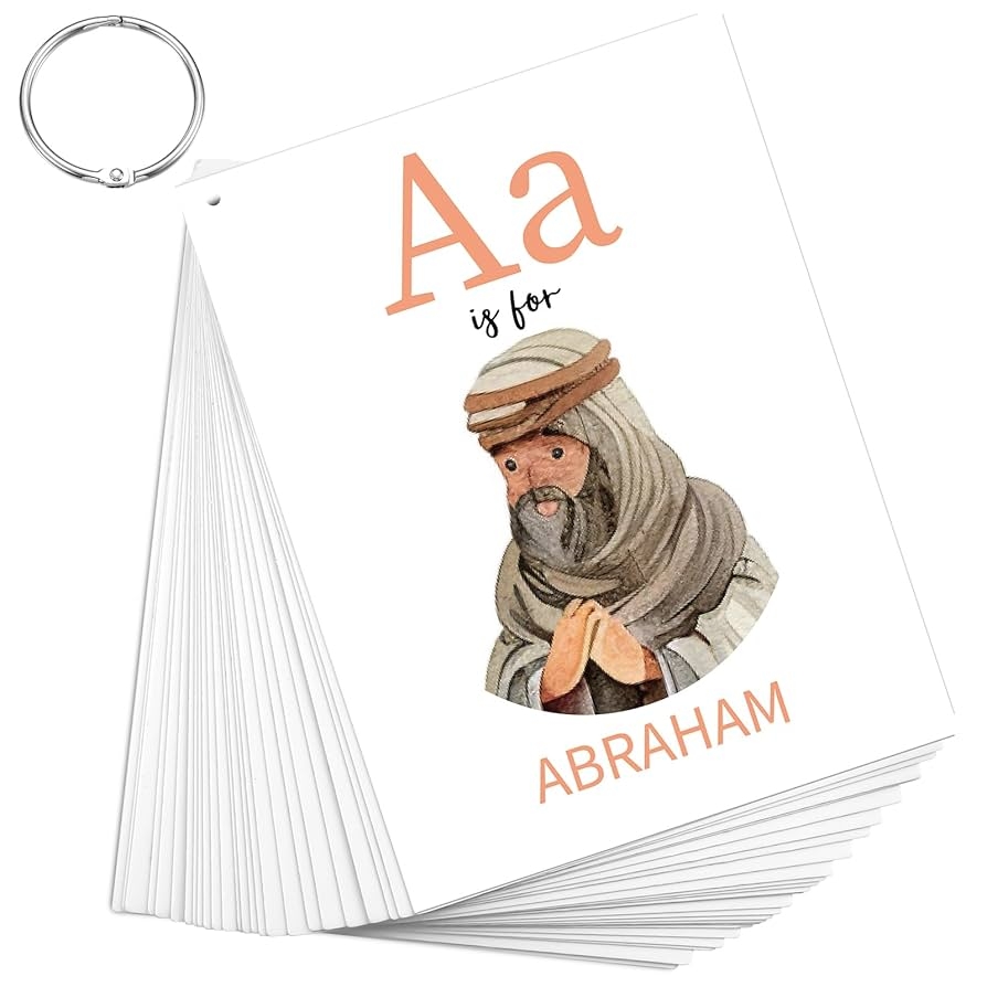 Amazon Skyygemm 26 Pcs Bible ABC Flash Cards Christian Bible Verse Alphabet Cards KJV Version Religious Scripture Memory With Stainless Steel Ring For Preschool Sunday School Toys Basket Suffers Toys U0026