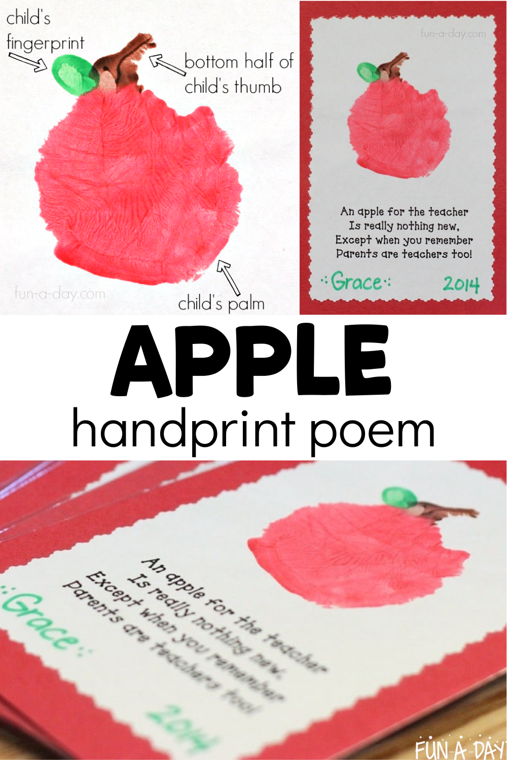 Apple Handprint Poem Free Printable Fun A Day 