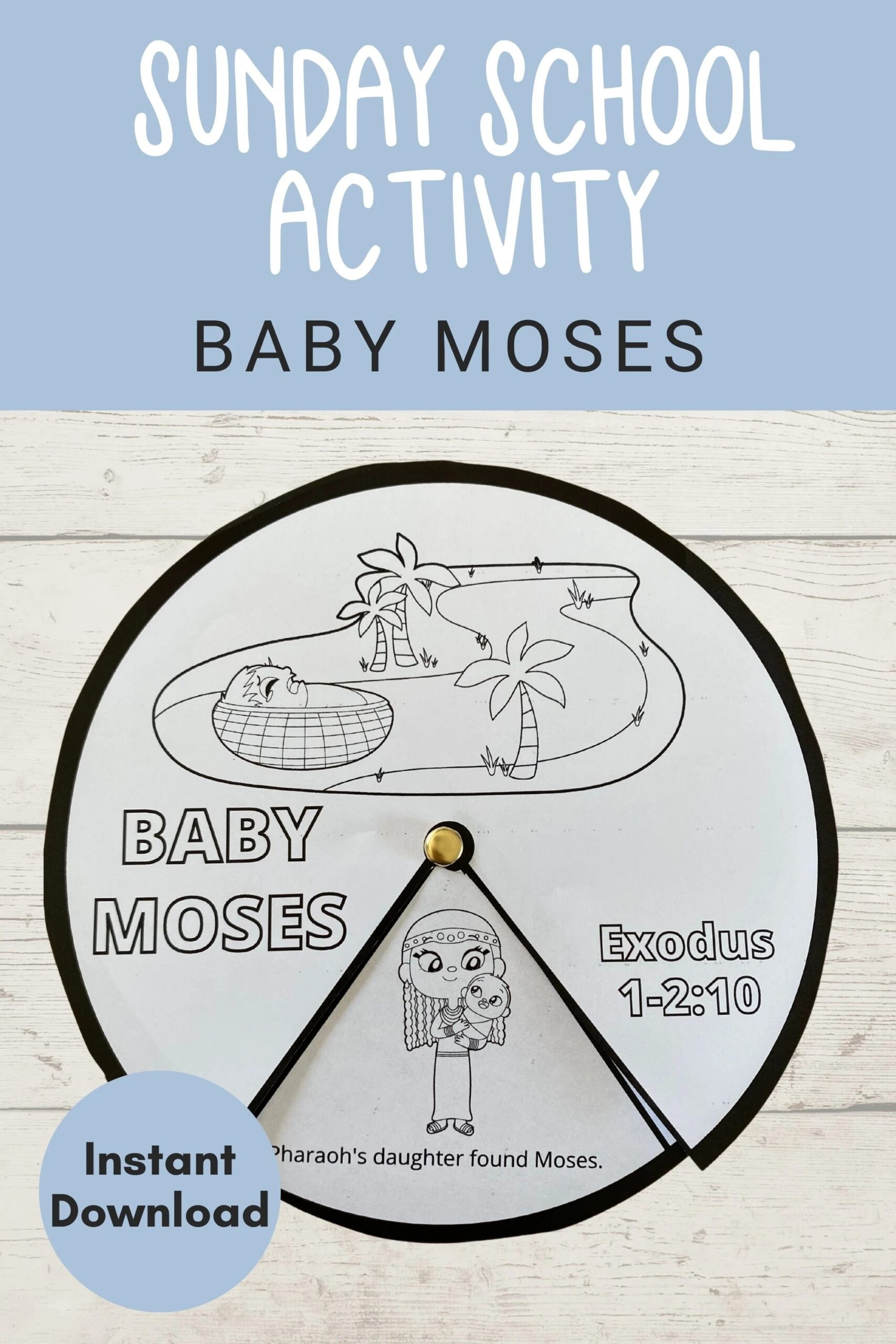Baby Moses Sunday School Craft Bible Story Activities For Kids 