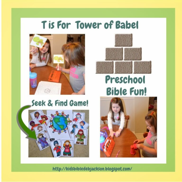 Bible Fun For Kids Preschool Alphabet T Is For Tower Of Babel