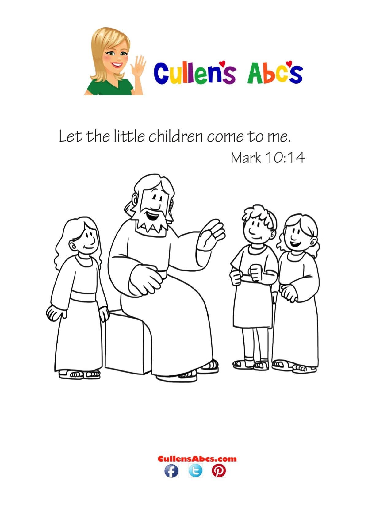 Bible Key Point Coloring Page Jesus Loves Children Free Children s Videos U0026 Activities