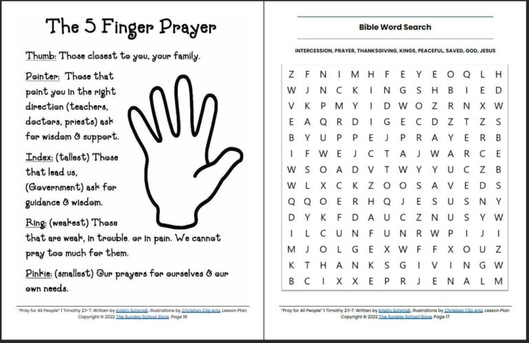 Bible Lessons For Kids Worksheets Library