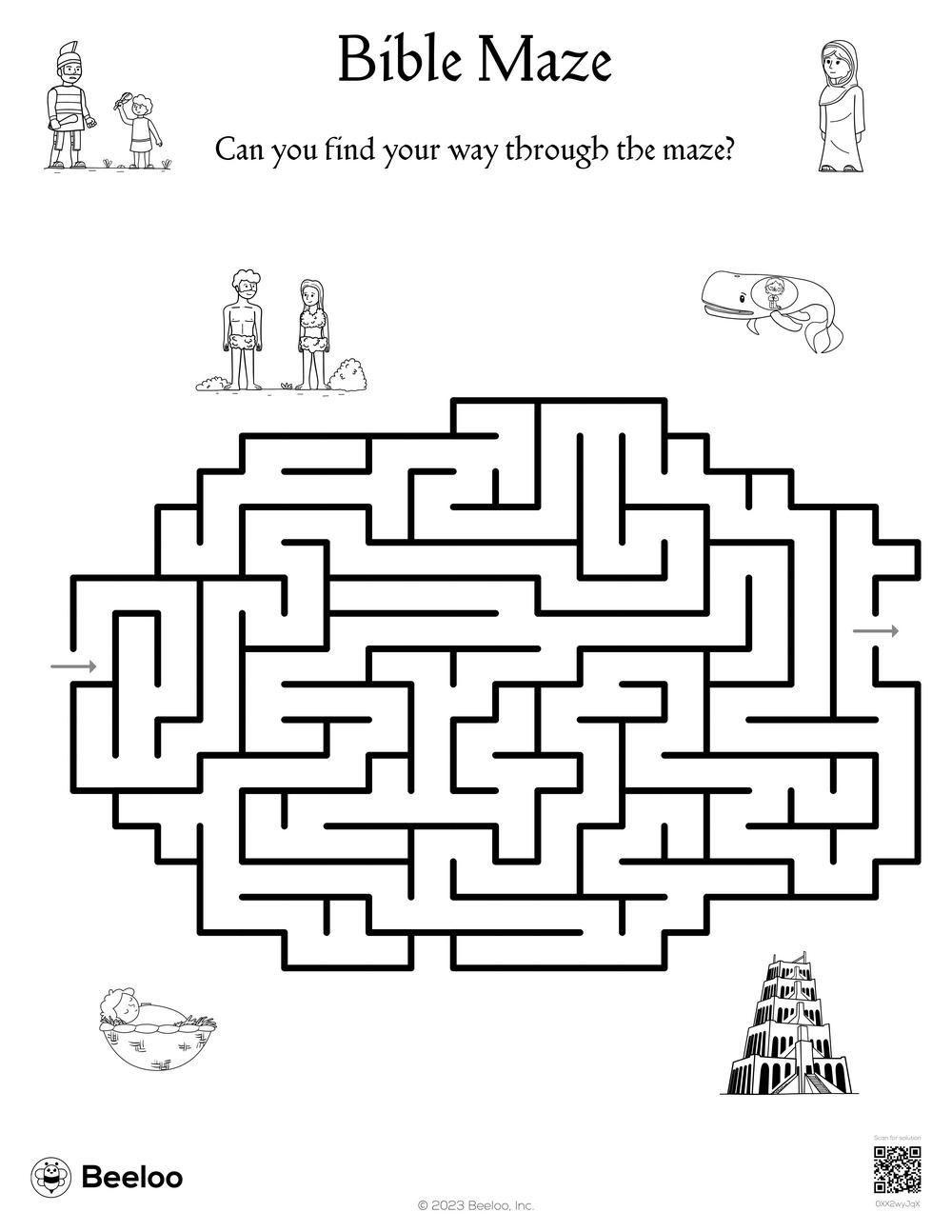 Bible Maze Beeloo Printable Crafts And Activities For Kids Bible Maze Beeloo Printable Crafts And Activities For Kids