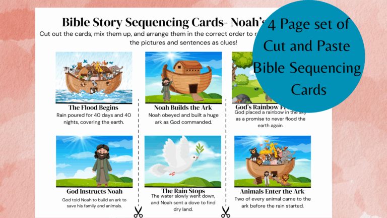 Bible Sequencing Cards Teach Kids The Stories Of The Bible With Printable Cards Classful
