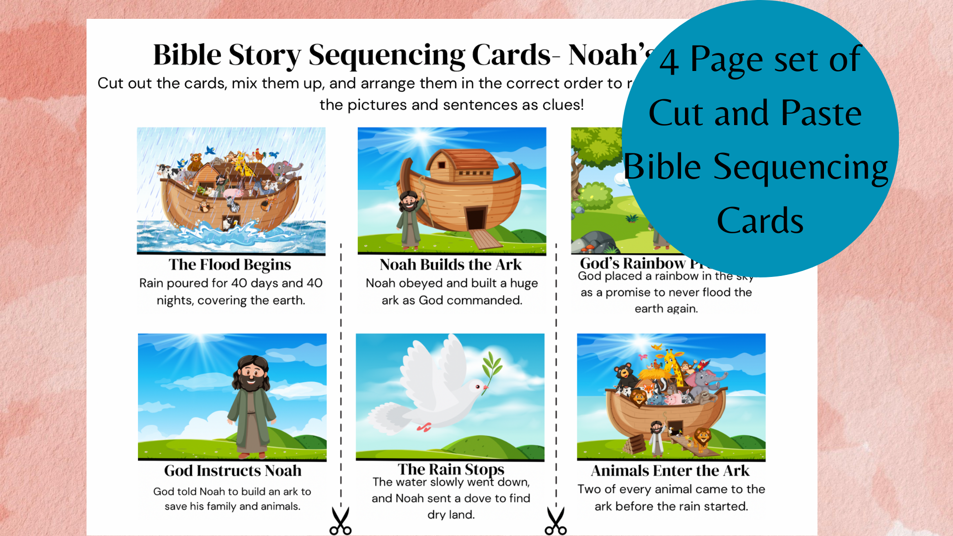 Bible Sequencing Cards Teach Kids The Stories Of The Bible With Printable Cards Classful