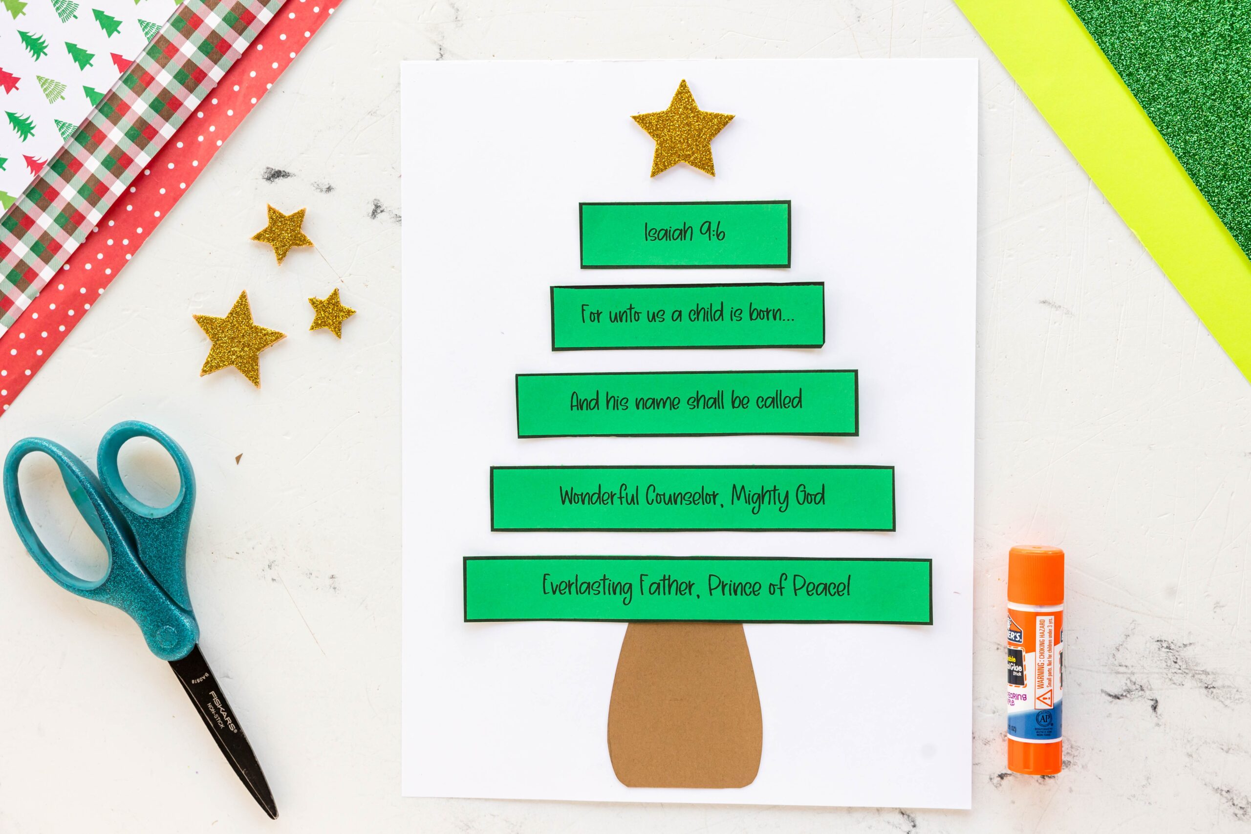 Bible Verse Christmas Tree Craft For Kids Made To Be A Momma