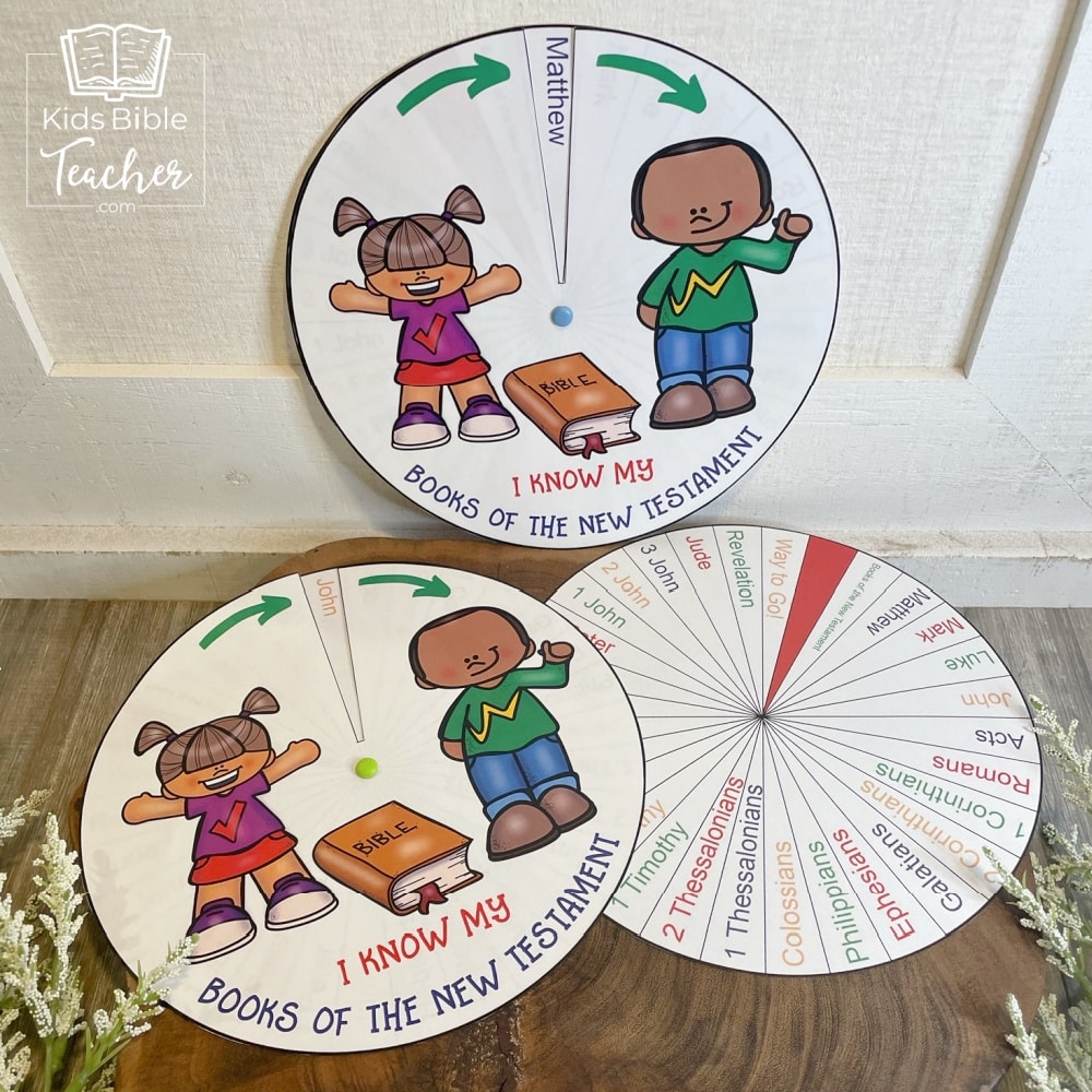 Books Of The Bible New Testament Spinner Craft Kids Bible Teacher