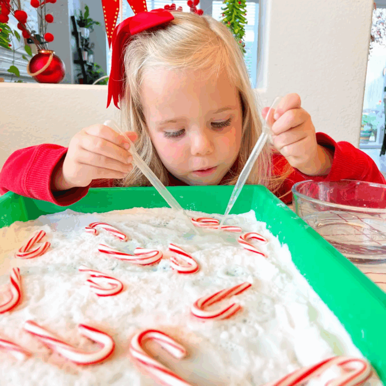 Candy Cane Fizz Christmas Science Activity Friends Art Lab