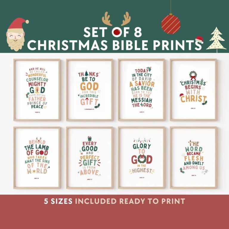 Christmas Bible Verse Printable Scripture Kids Wall Art Posters Church Sunday School Decor Christian Catholic Education Homeschool Classroom Etsy