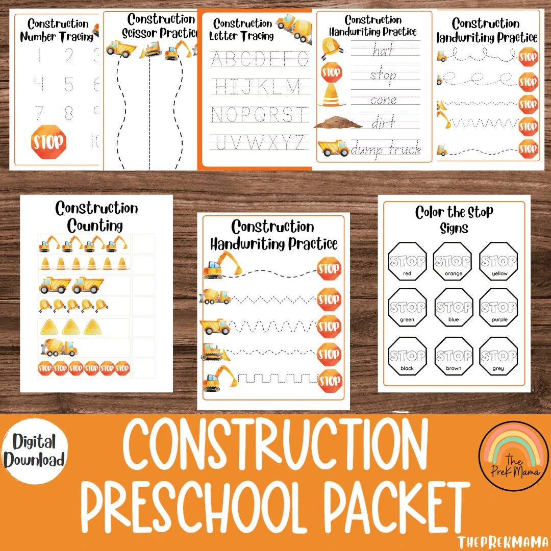 Construction Preschool Packet Preschool Worksheets Preschool Construction Preschool Packet Preschool Worksheets Preschool