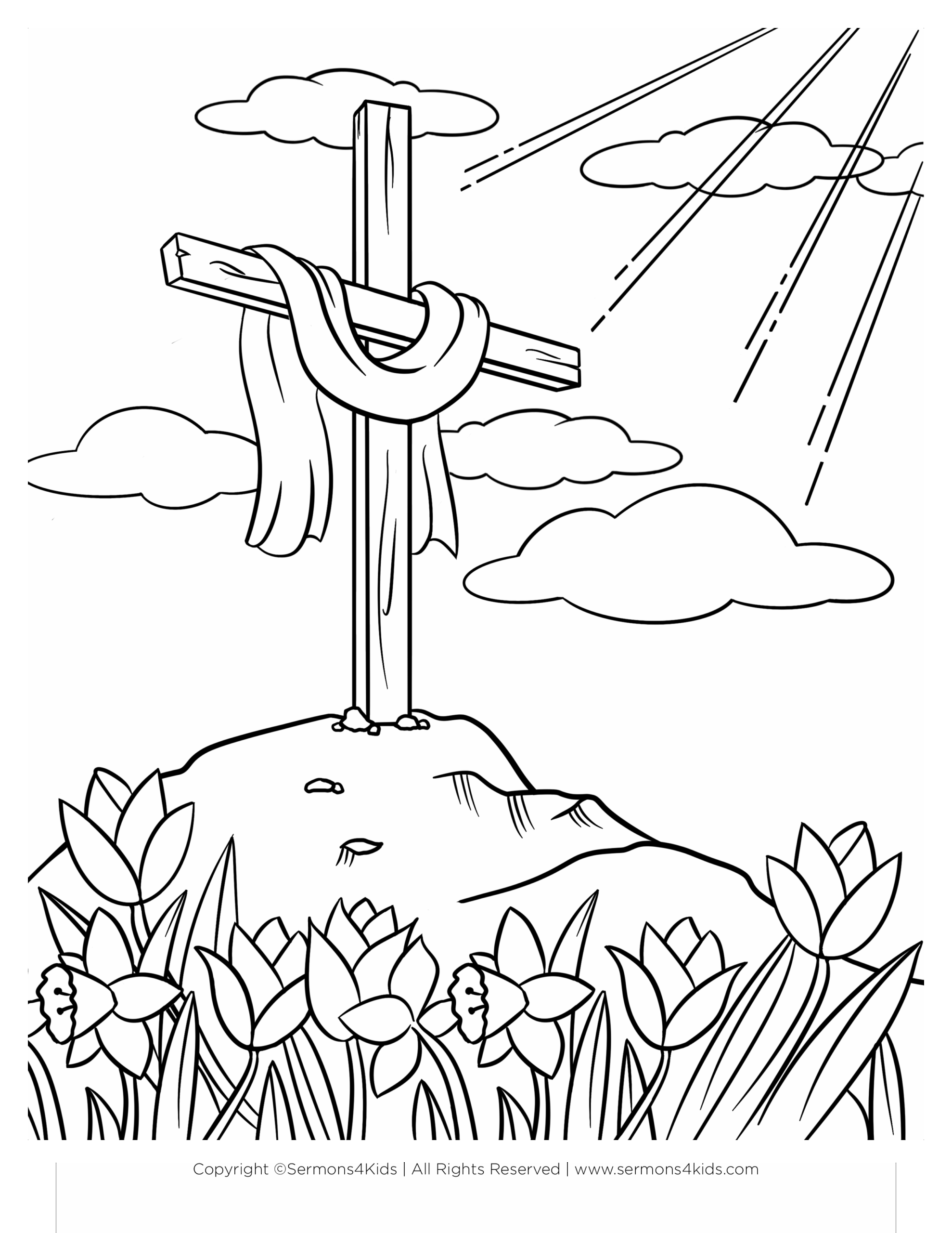 Cross Coloring Page For Kids From Sermons4Kids Sermons4Kids Cross Coloring Page For Kids From Sermons4Kids Sermons4Kids