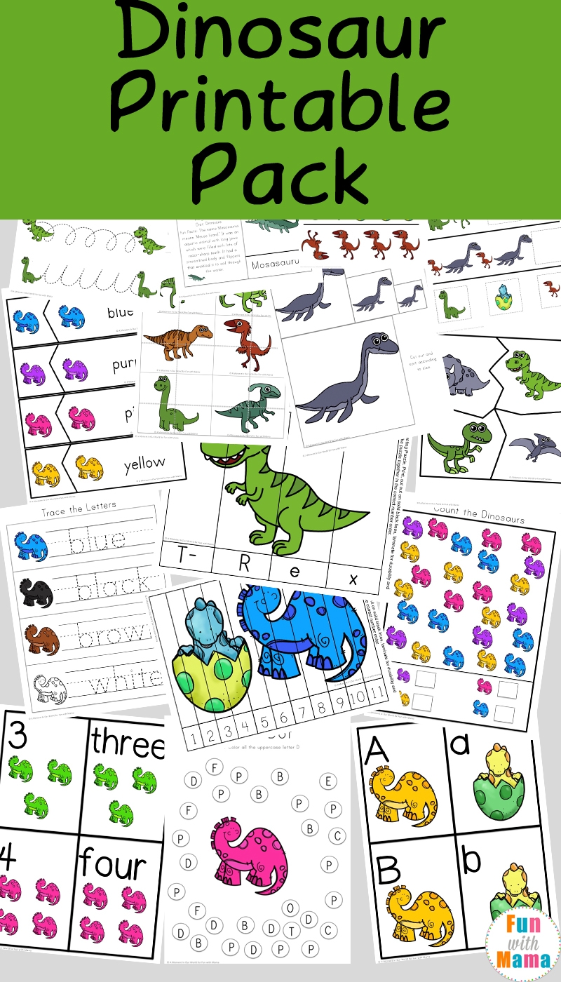 Dinosaur Preschool Printable Pack Fun With Mama Dinosaur Preschool Printable Pack Fun With Mama