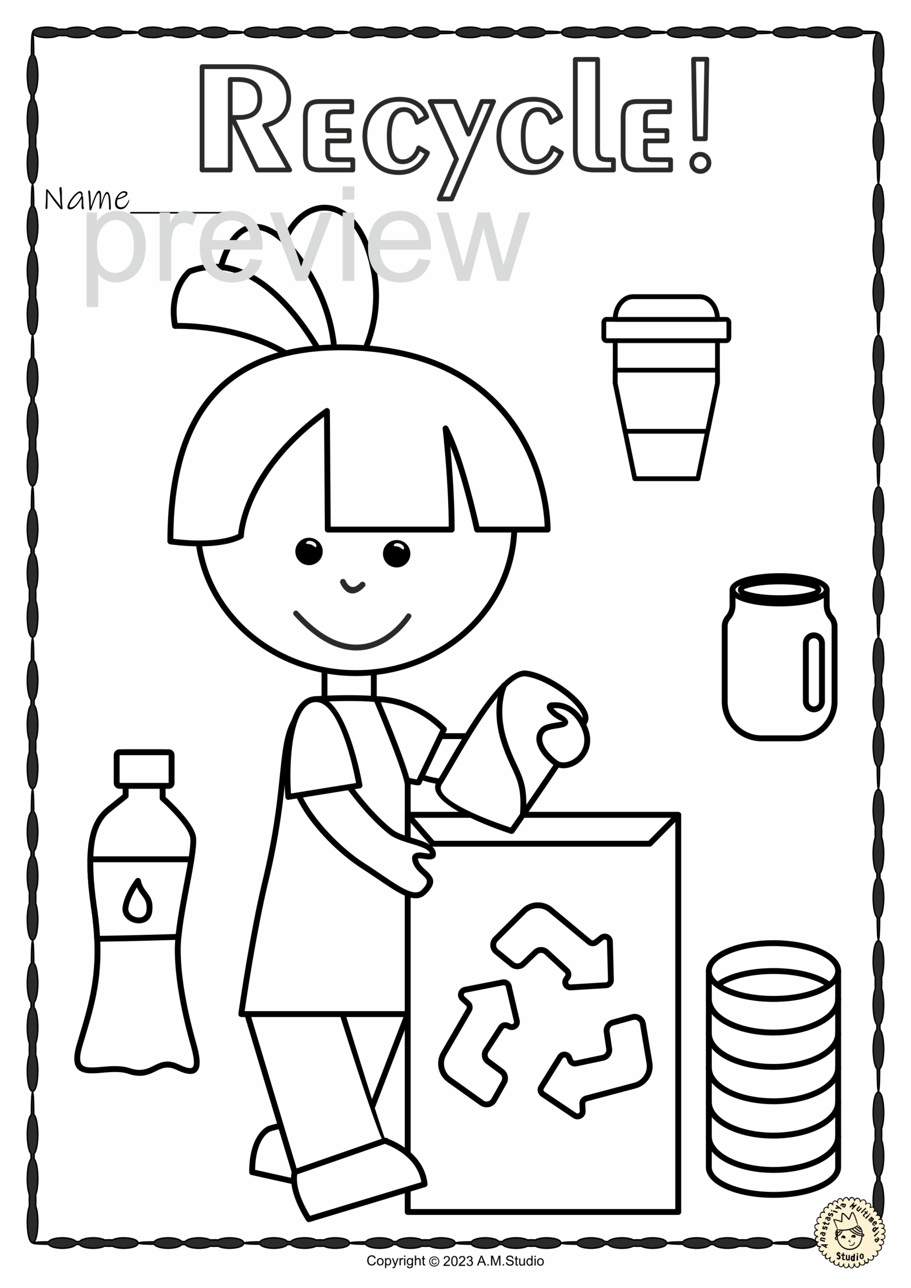 Preschool Earth Coloring Pages