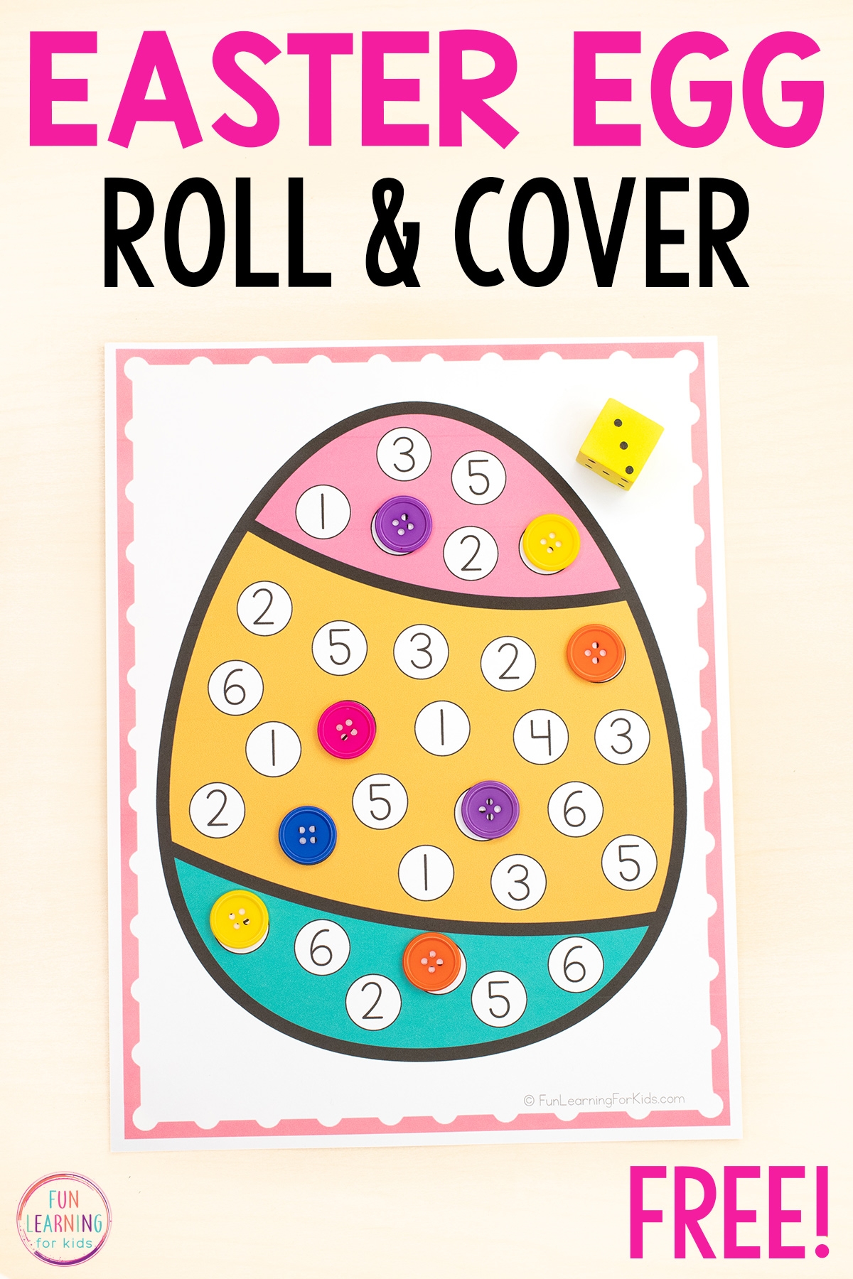 Easter Egg Roll And Cover The Number Free Printable Easter Egg Roll And Cover The Number Free Printable