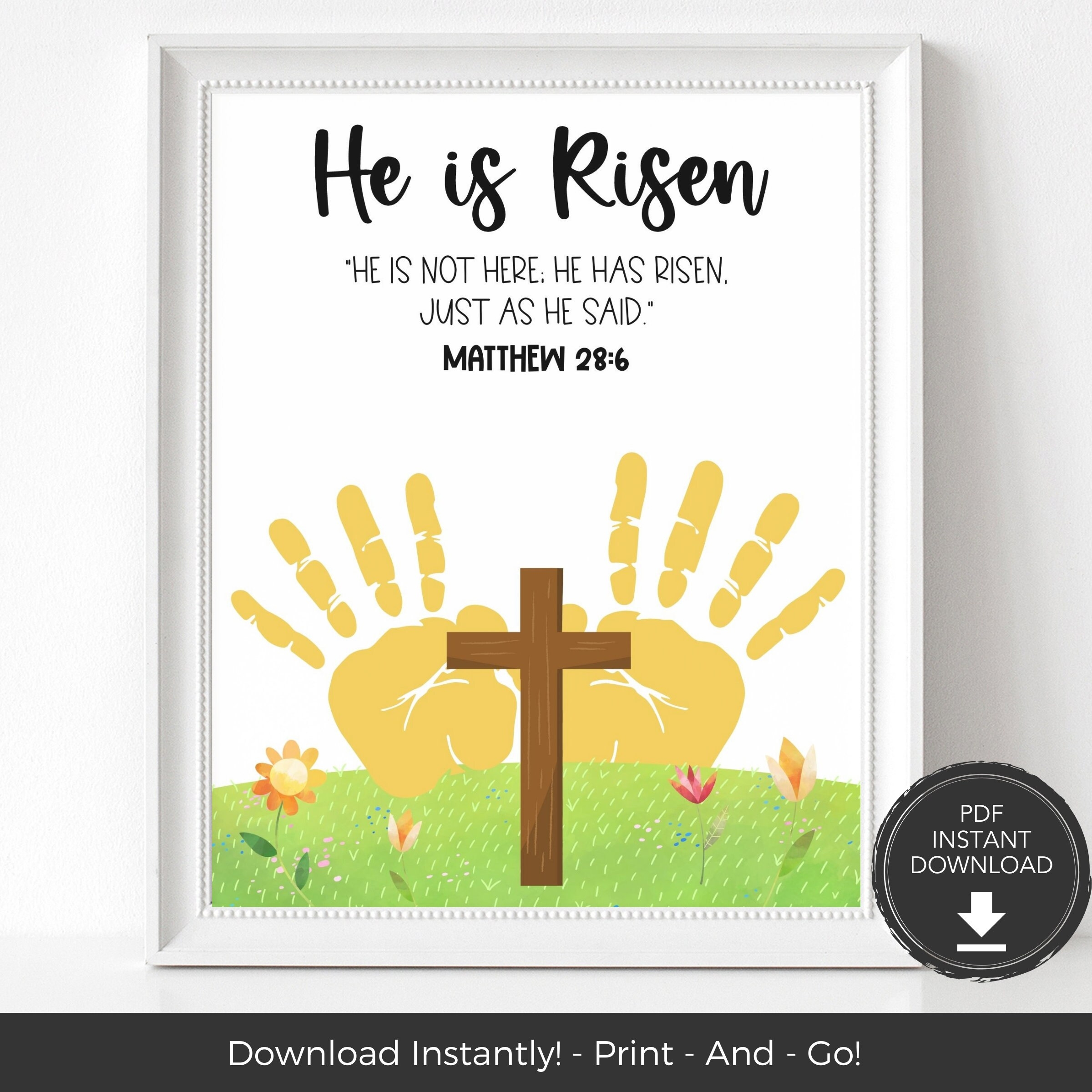 Easter He Is Risen Kids Bible Activities Easter Handprint Art For Kids Or Preschool And Toddler Activities Bible Verse Christian Crafts Etsy UK Easter He Is Risen Kids Bible Activities Easter Handprint Art For Kids Or Preschool And Toddler Activities Bible Verse Christian Crafts Etsy UK