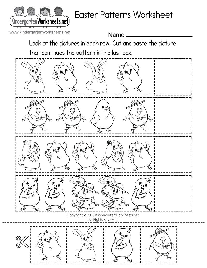 Easter Patterns Worksheet Free Printable Digital U0026 PDF